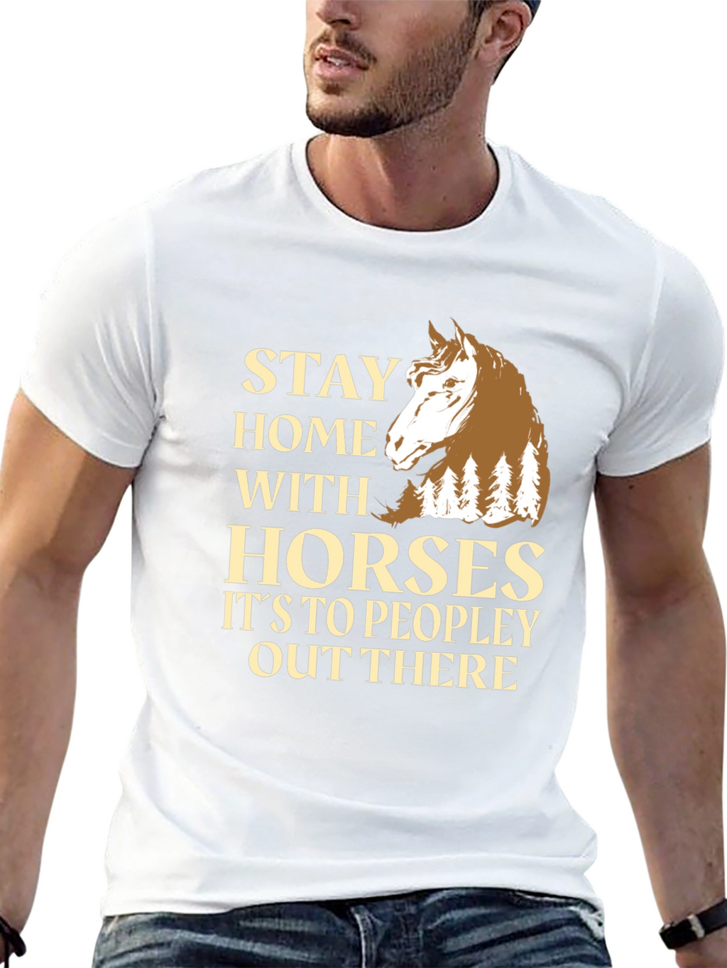 Stay Home With Horses T-Shirt