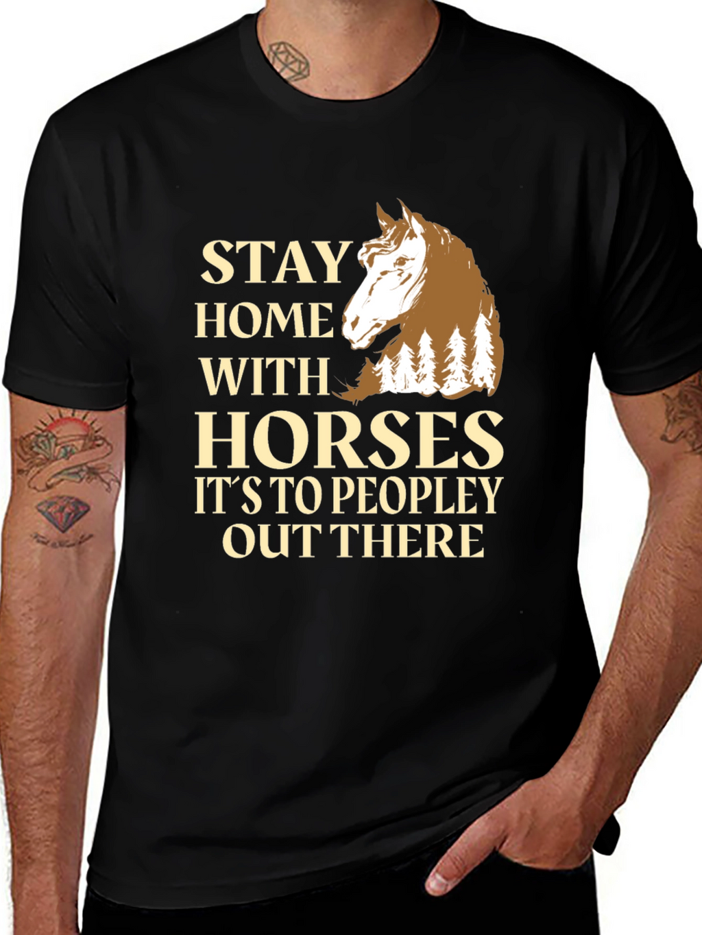 Stay Home With Horses T-Shirt