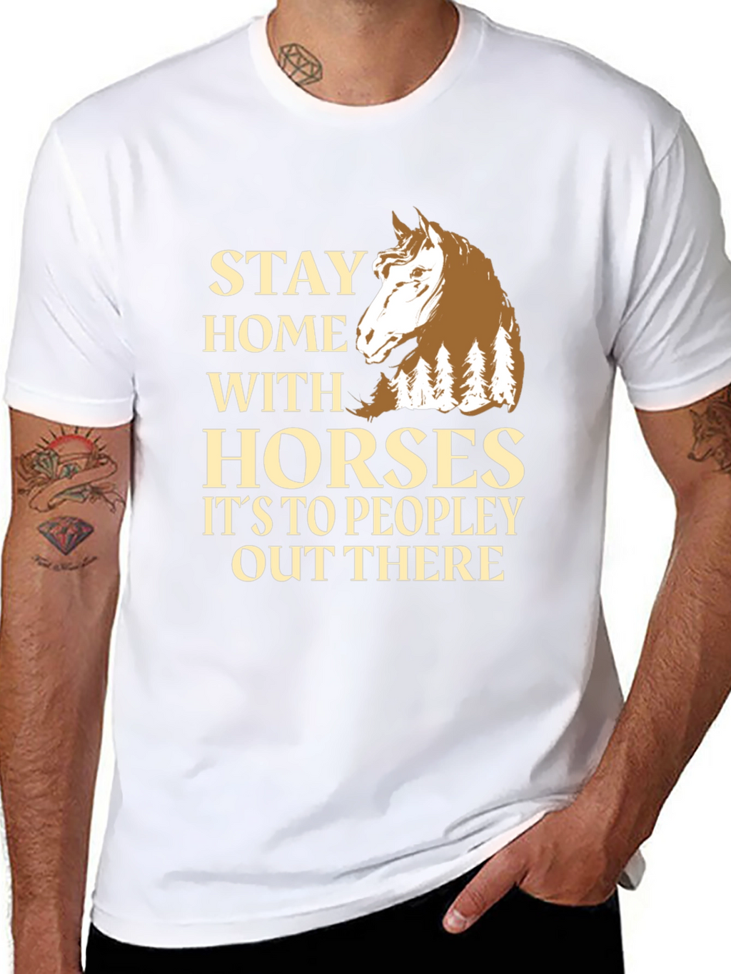 Stay Home With Horses T-Shirt