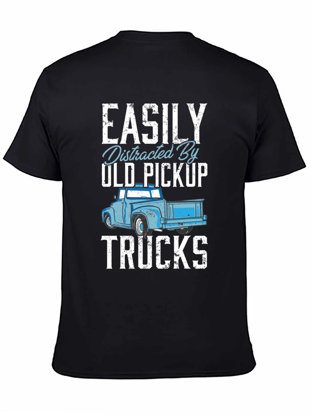 Easily Distracted By Old Pickup Trucks Graphic T-Shirt