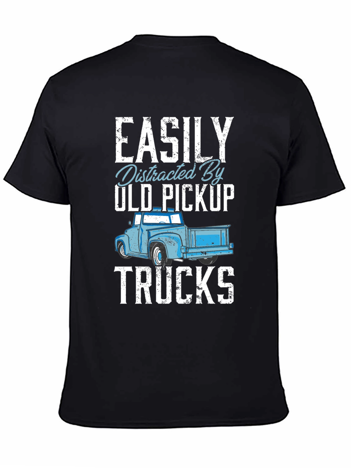 Easily Distracted By Old Pickup Trucks Graphic T-Shirt