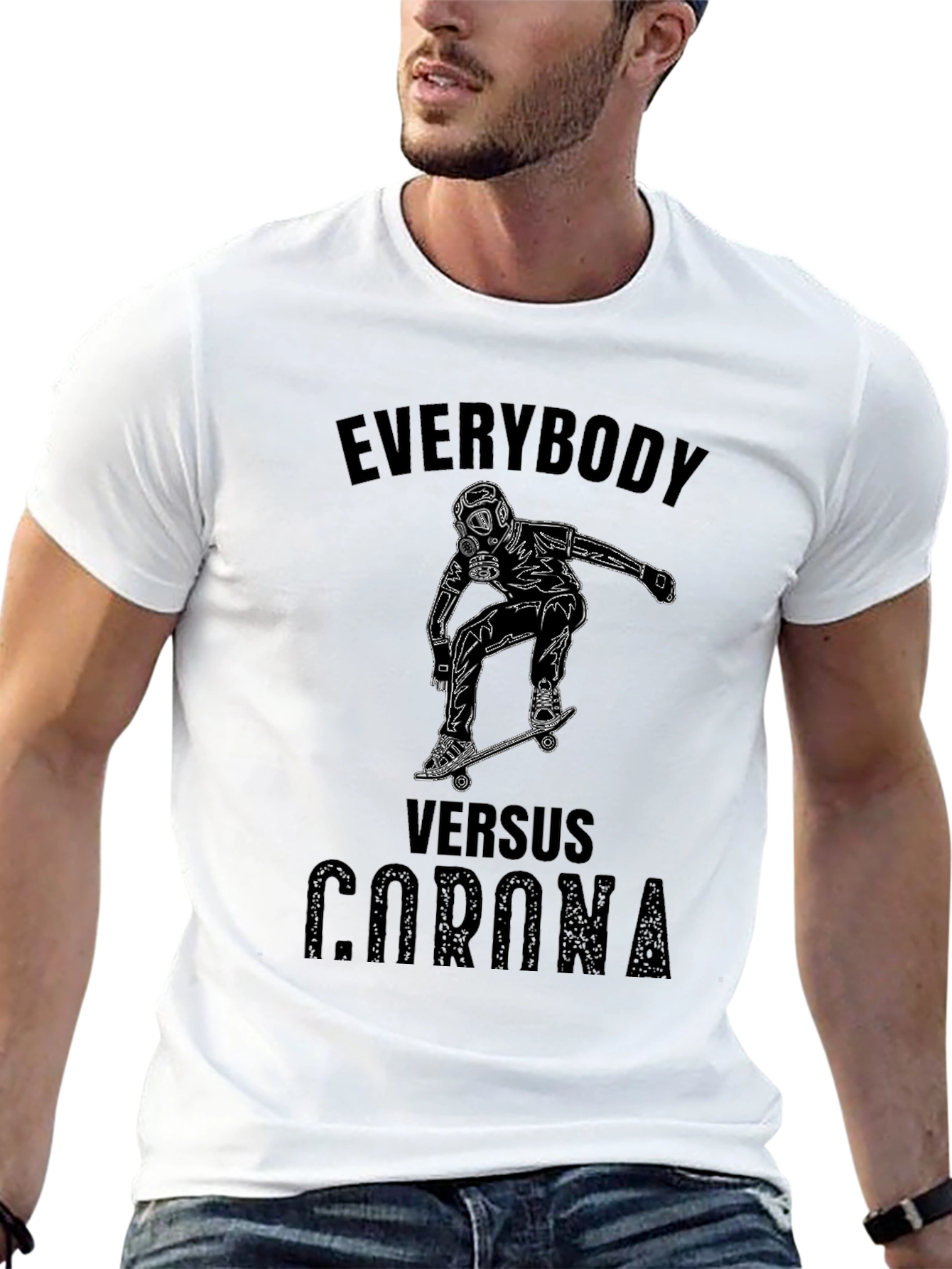 Everybody Versus Corona Black T-Shirt