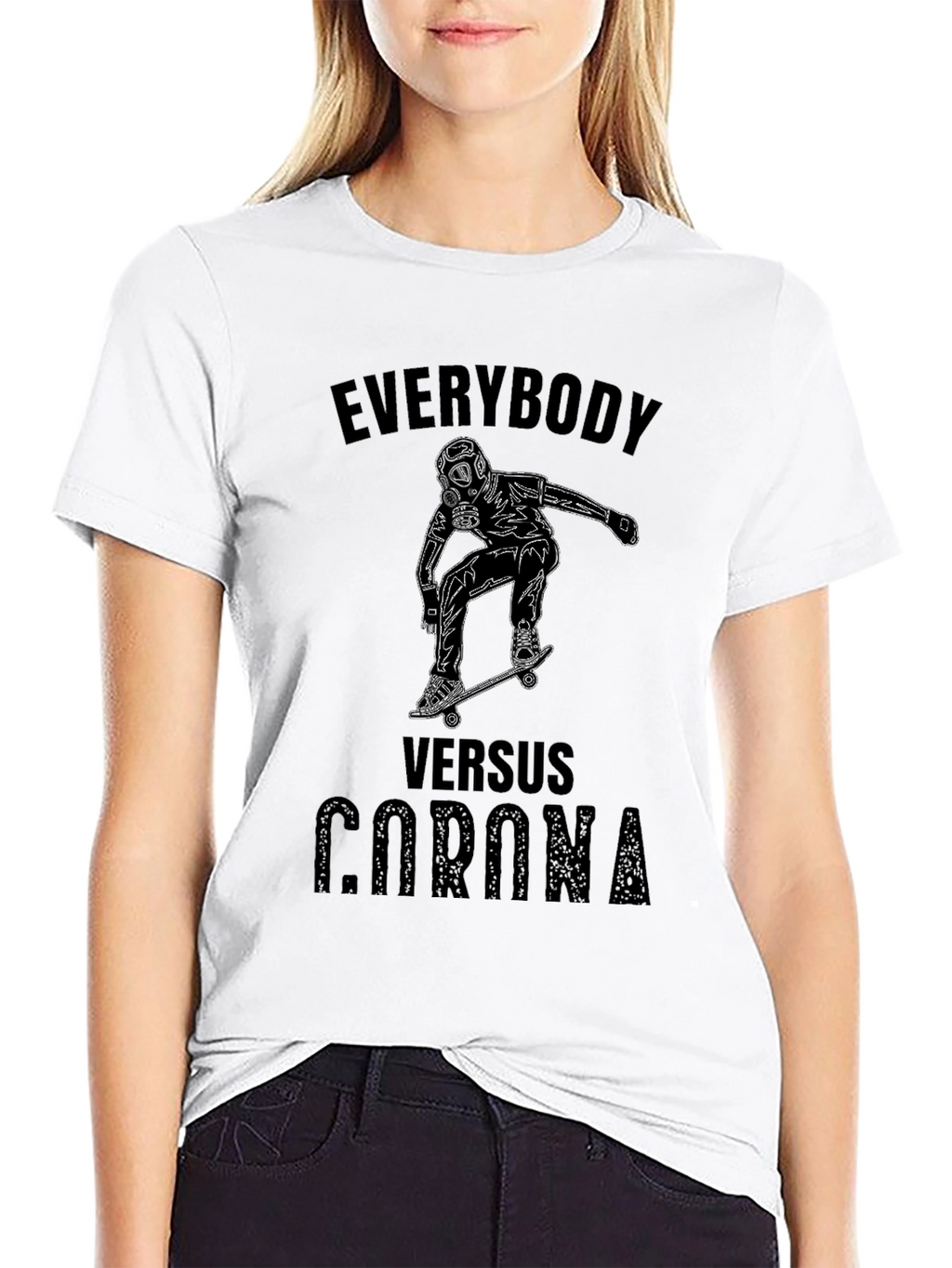 Everybody Versus Corona Black T-Shirt