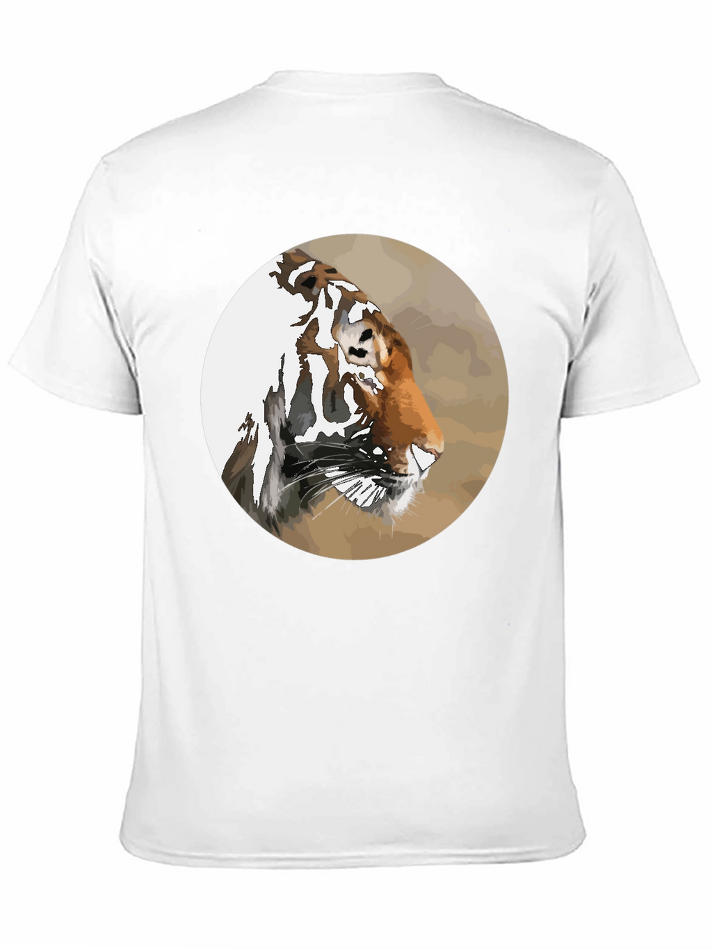 Tiger Portrait Graphic Tee - Mens Black T-Shirt