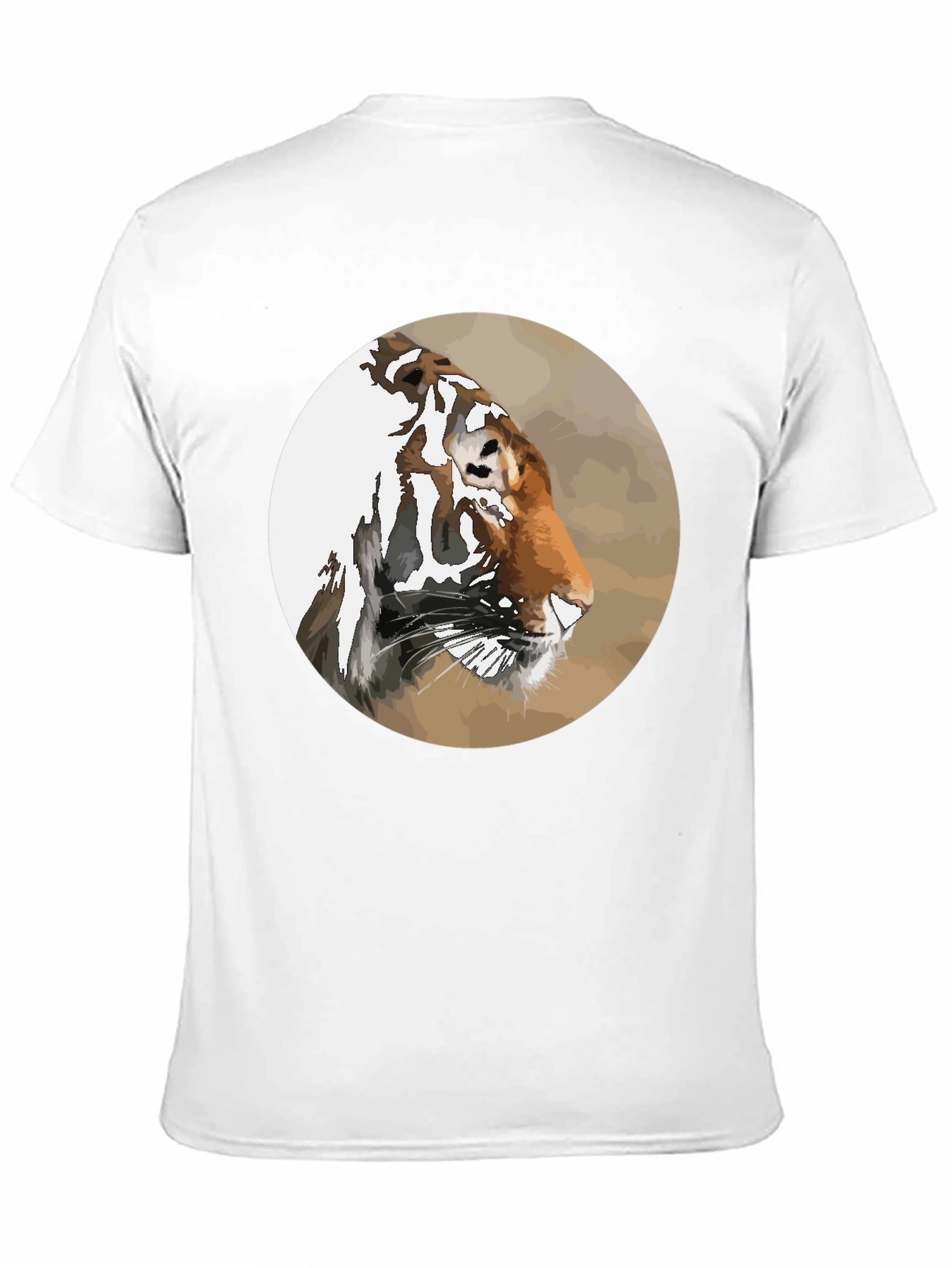 Tiger Portrait Graphic Tee - Mens Black T-Shirt
