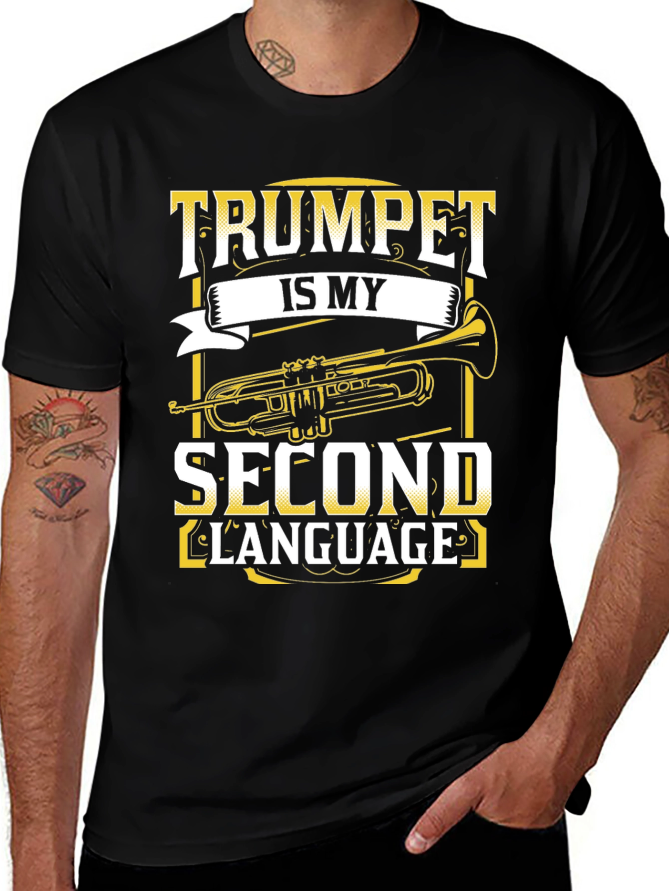 Trumpet is My Second Language T-Shirt