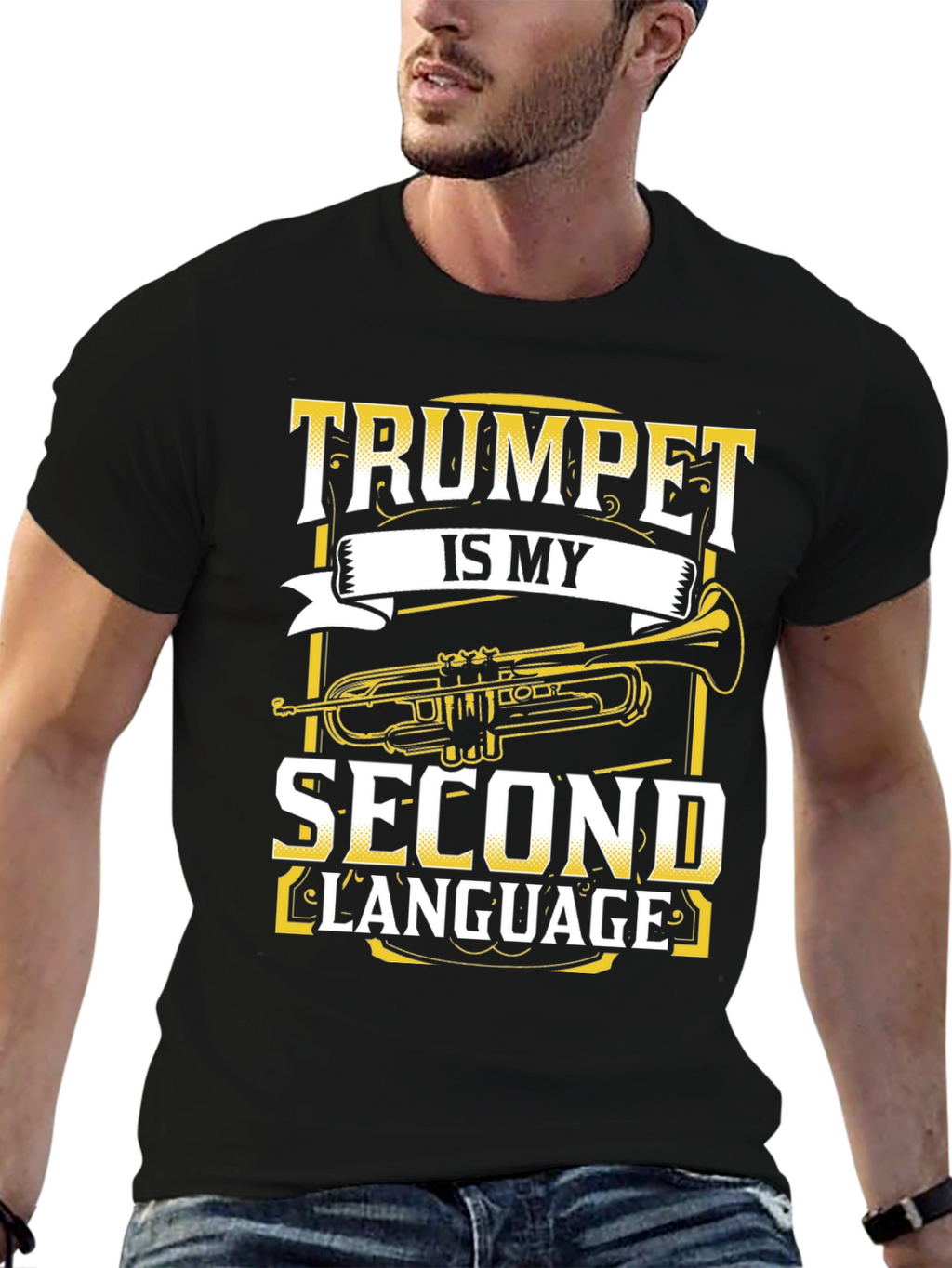 Trumpet is My Second Language T-Shirt