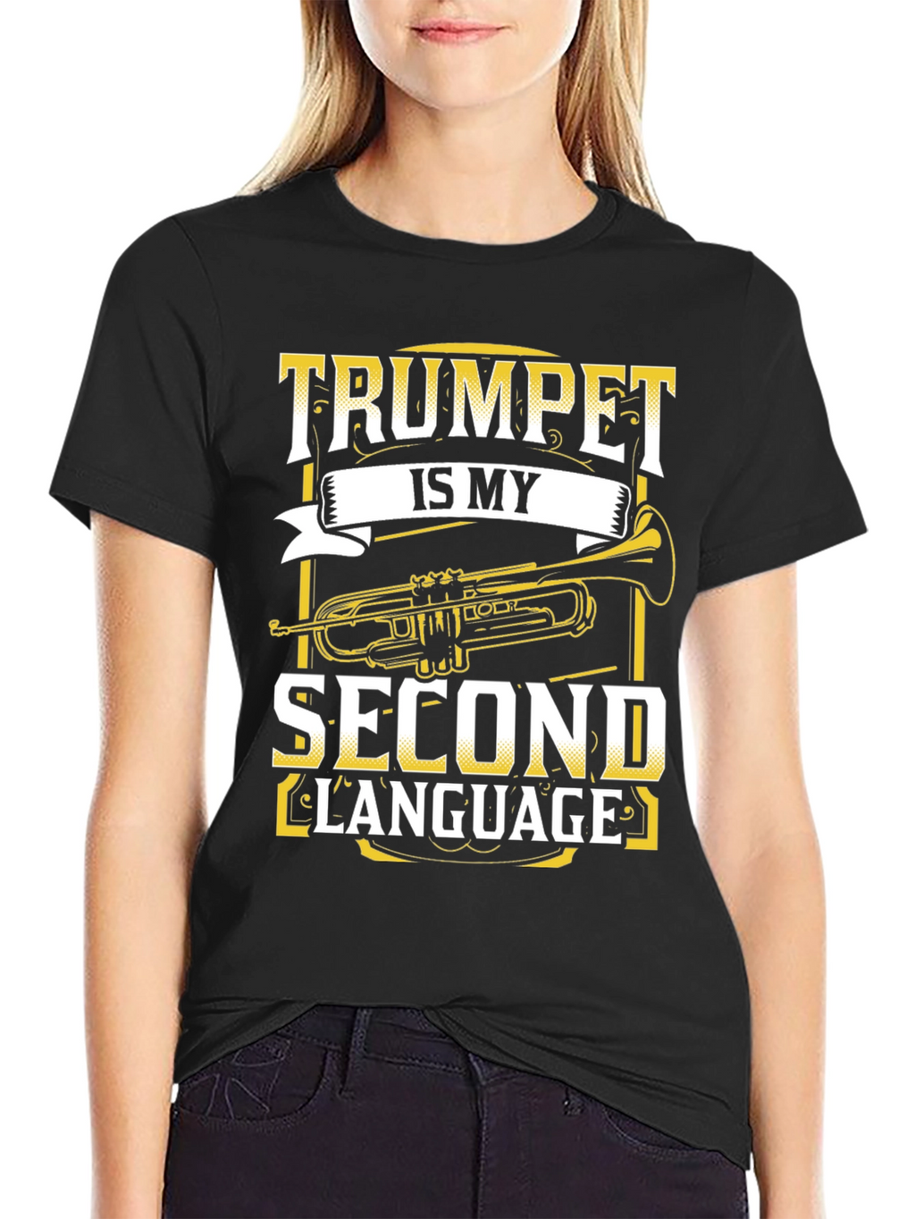 Trumpet is My Second Language T-Shirt