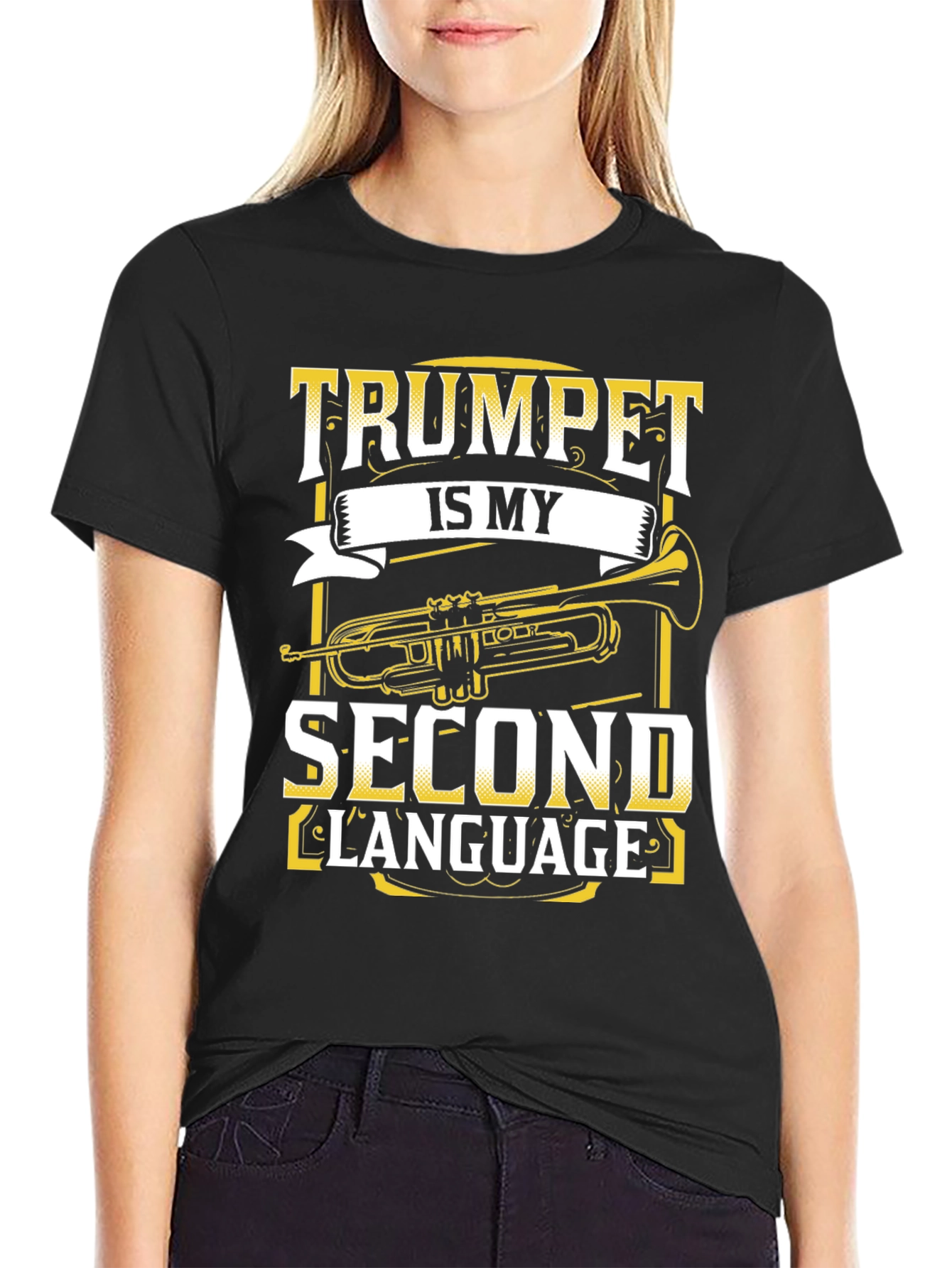 Trumpet is My Second Language T-Shirt