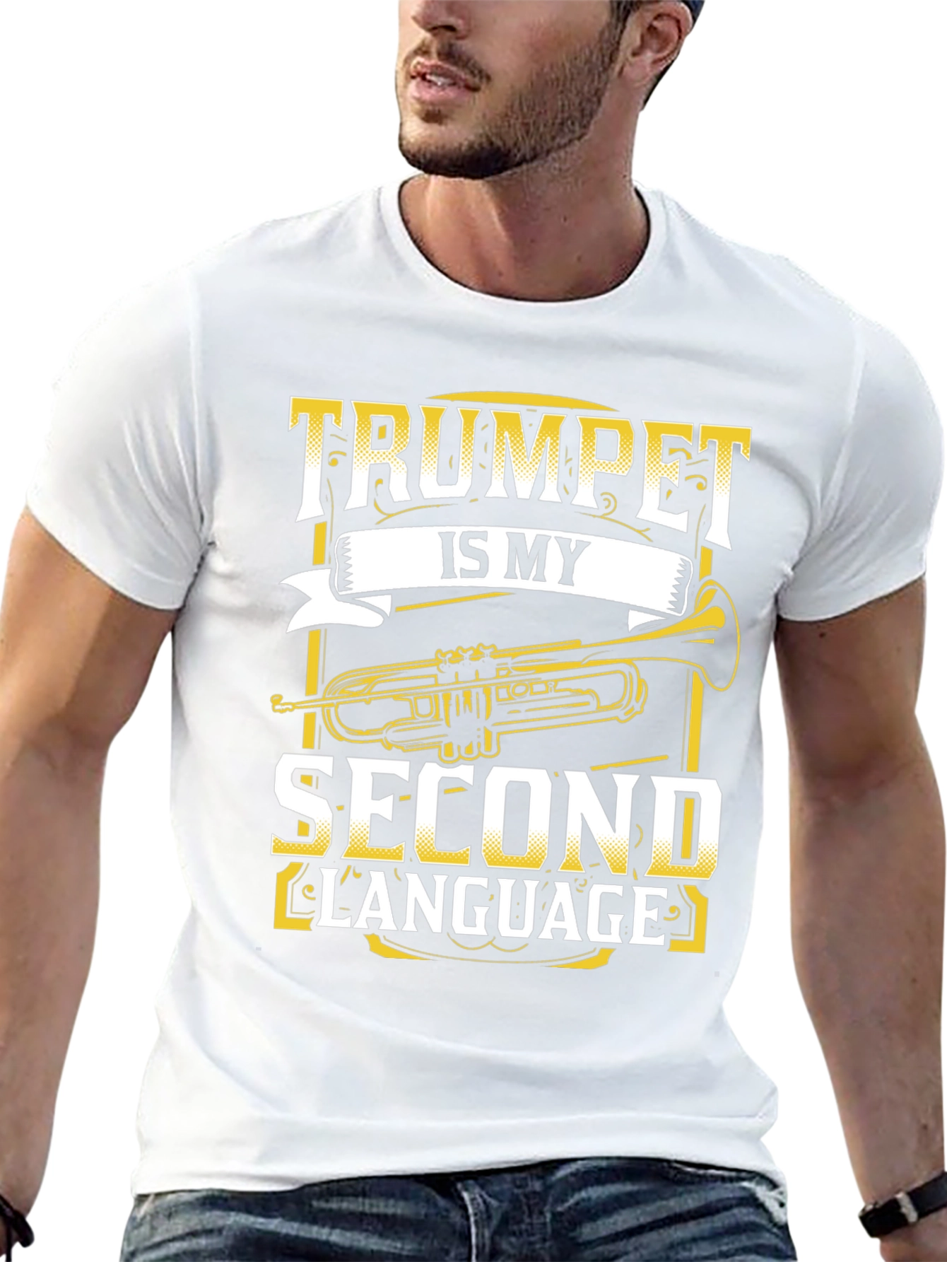 Trumpet is My Second Language T-Shirt