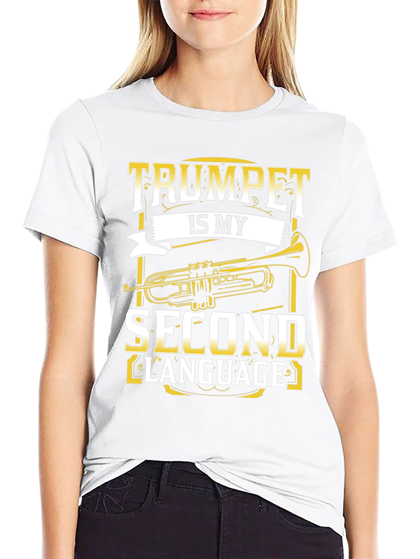 Trumpet is My Second Language T-Shirt