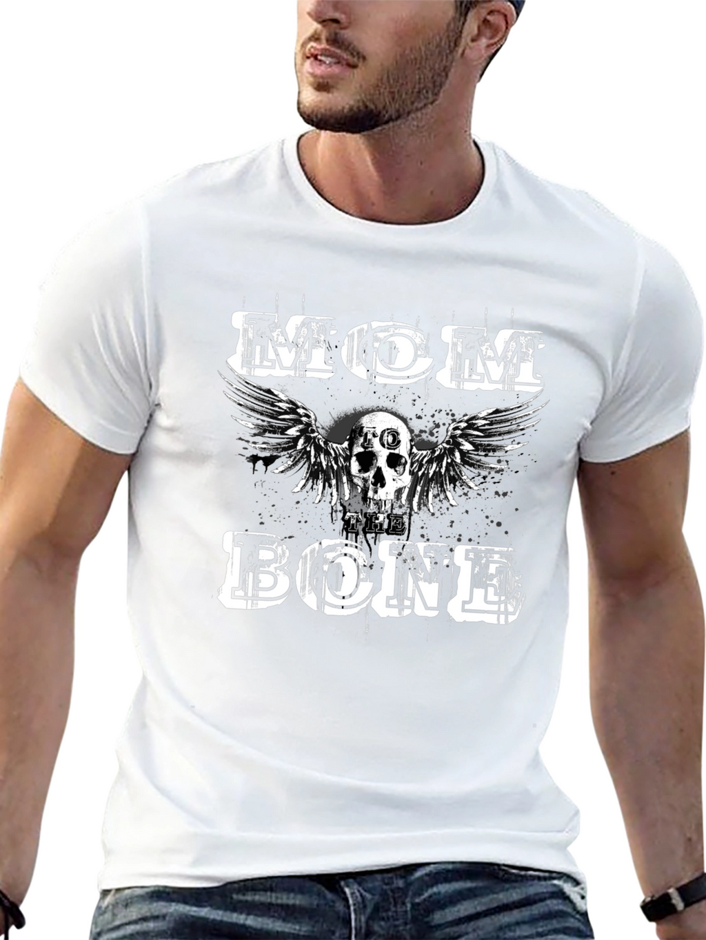 Mom To The Bone Graphic Tee - Black