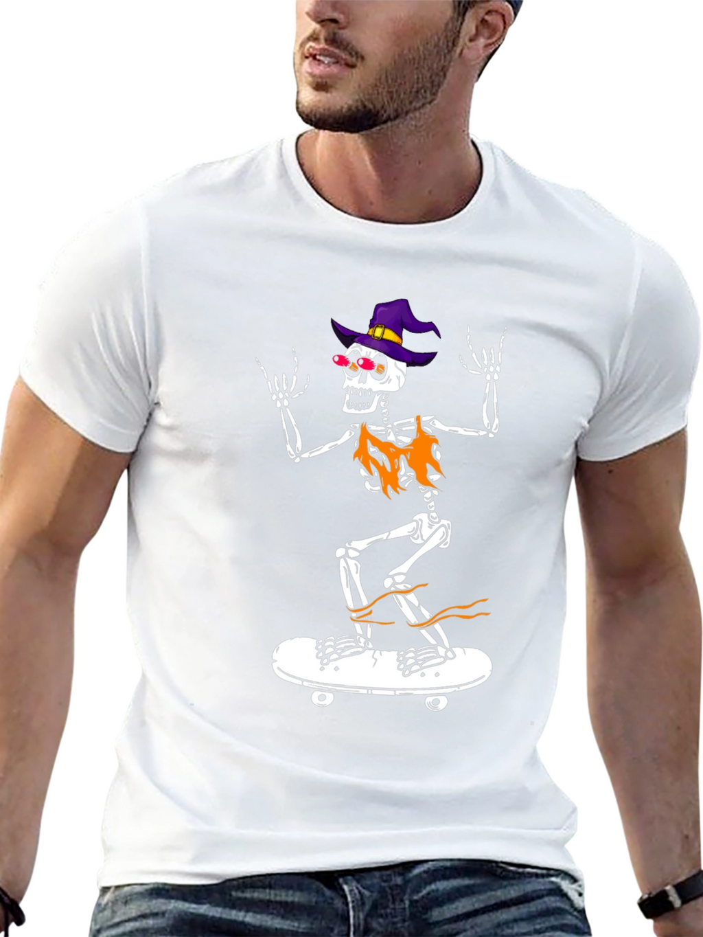 Cool Skeleton Skateboard T-Shirt