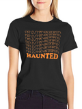 Haunted Graphic Tee - Spooky Season Shirt