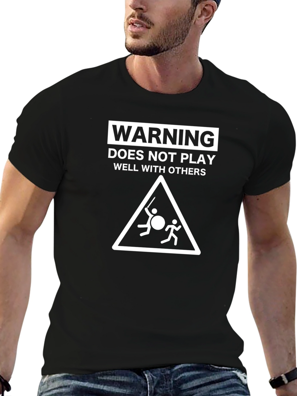 Warning Graphic Novelty T-Shirt