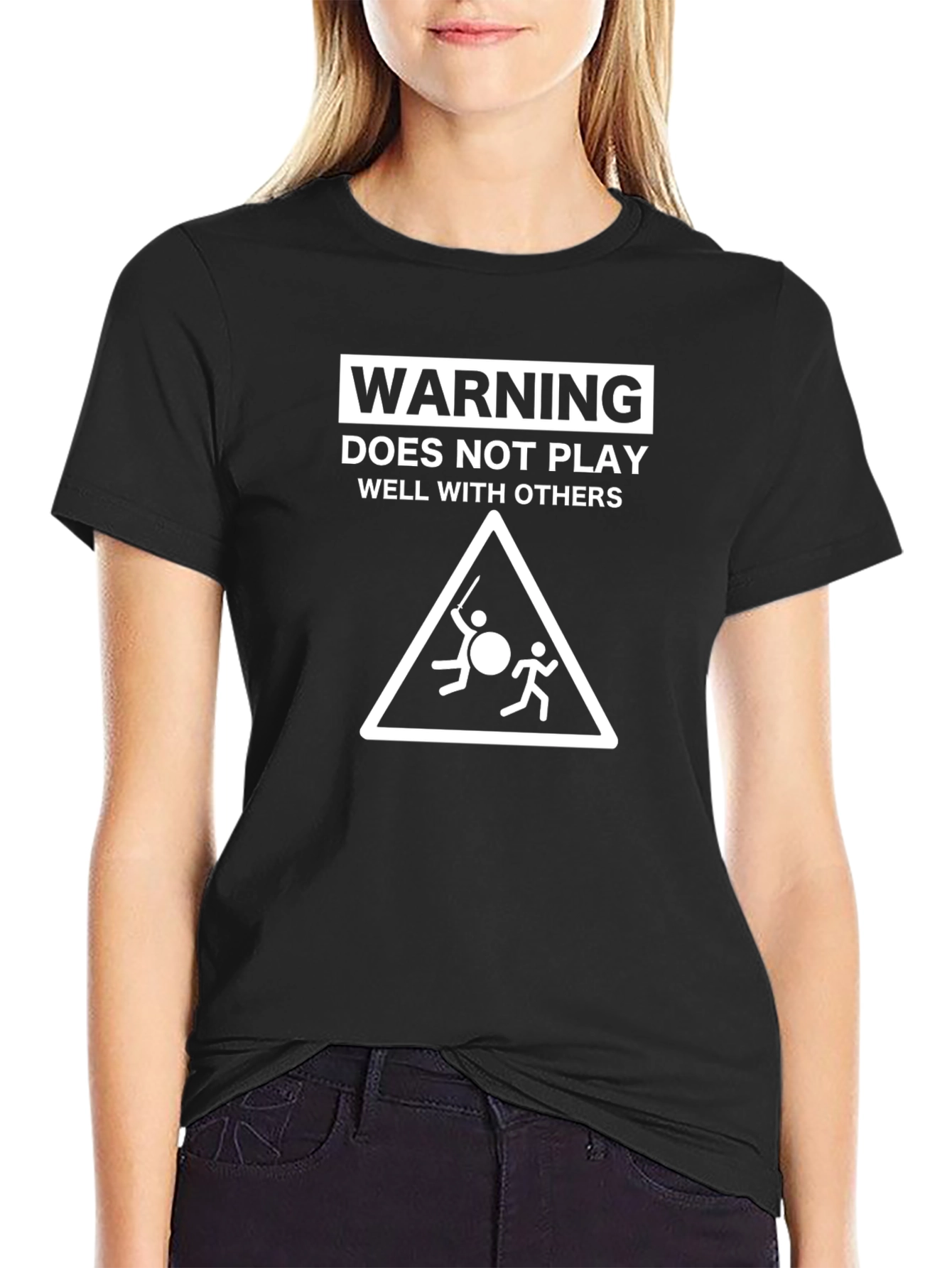 Warning Graphic Novelty T-Shirt