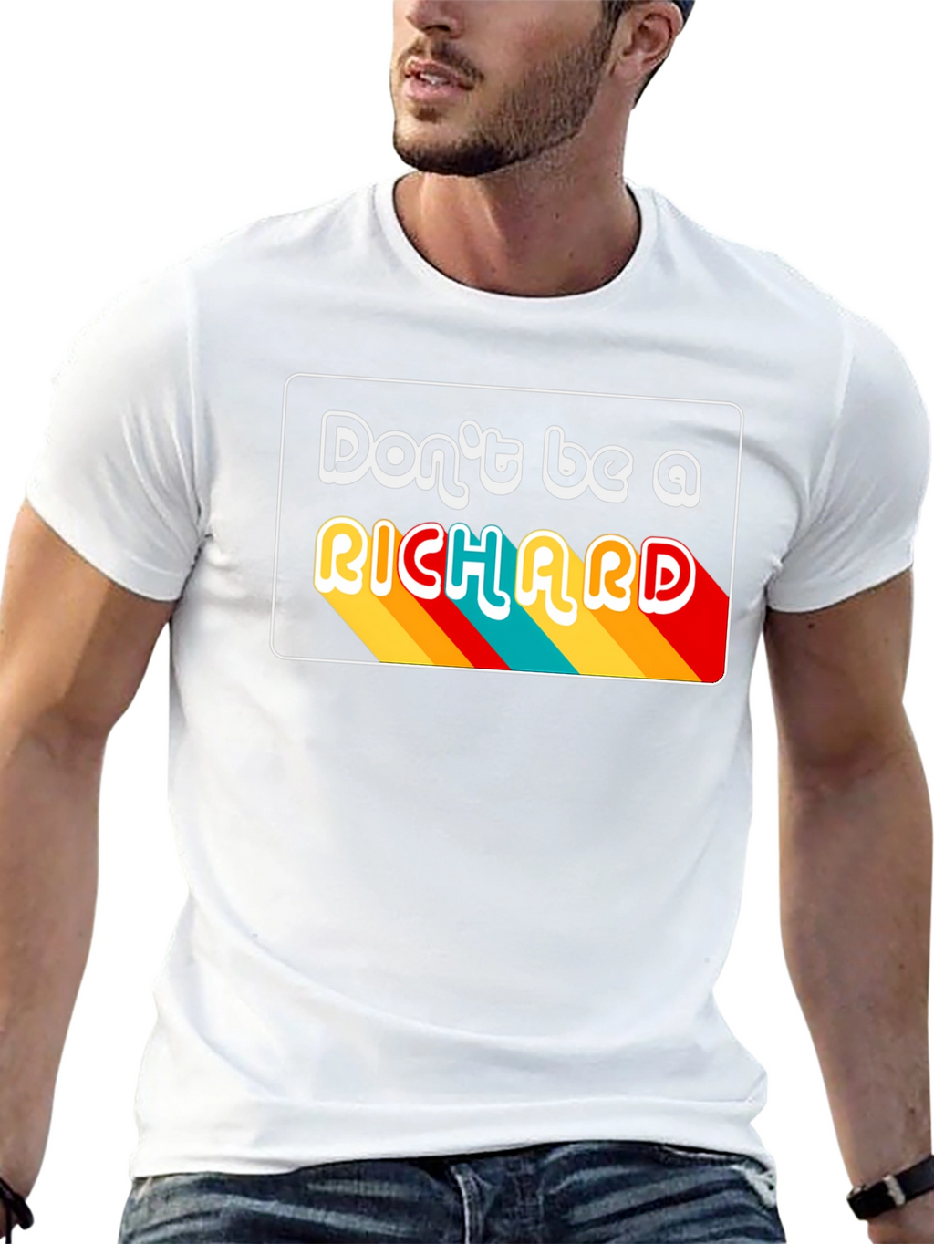Dont Be A Richard Black Graphic T-Shirt