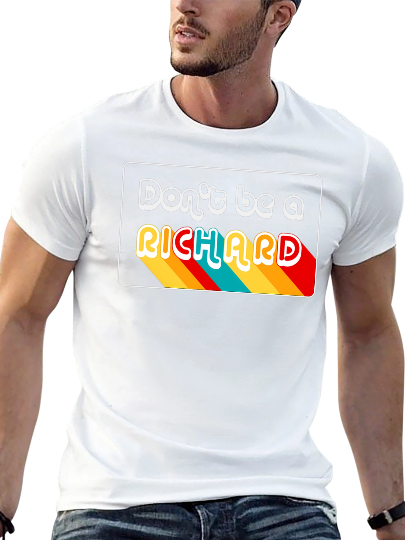 Dont Be A Richard Black Graphic T-Shirt