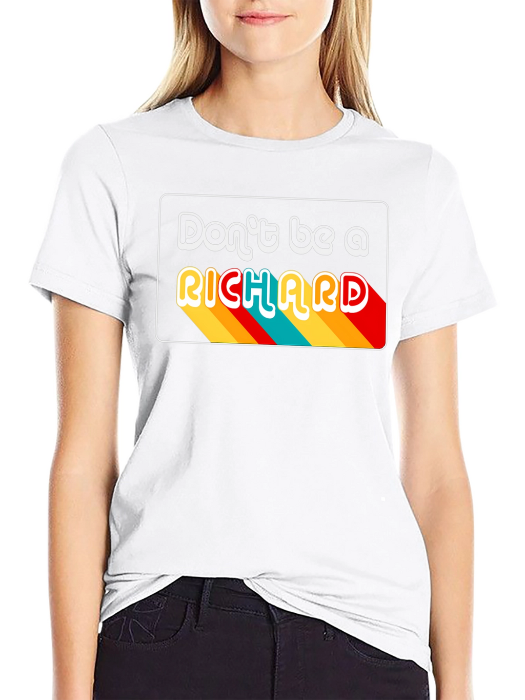 Dont Be A Richard Black Graphic T-Shirt