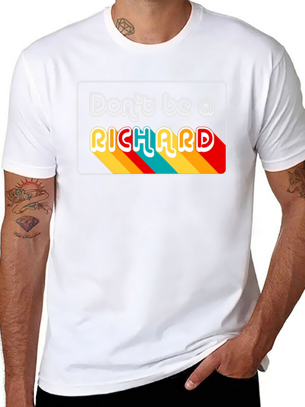 Dont Be A Richard Black Graphic T-Shirt