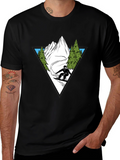 Snowboarding Graphic Tee - Black