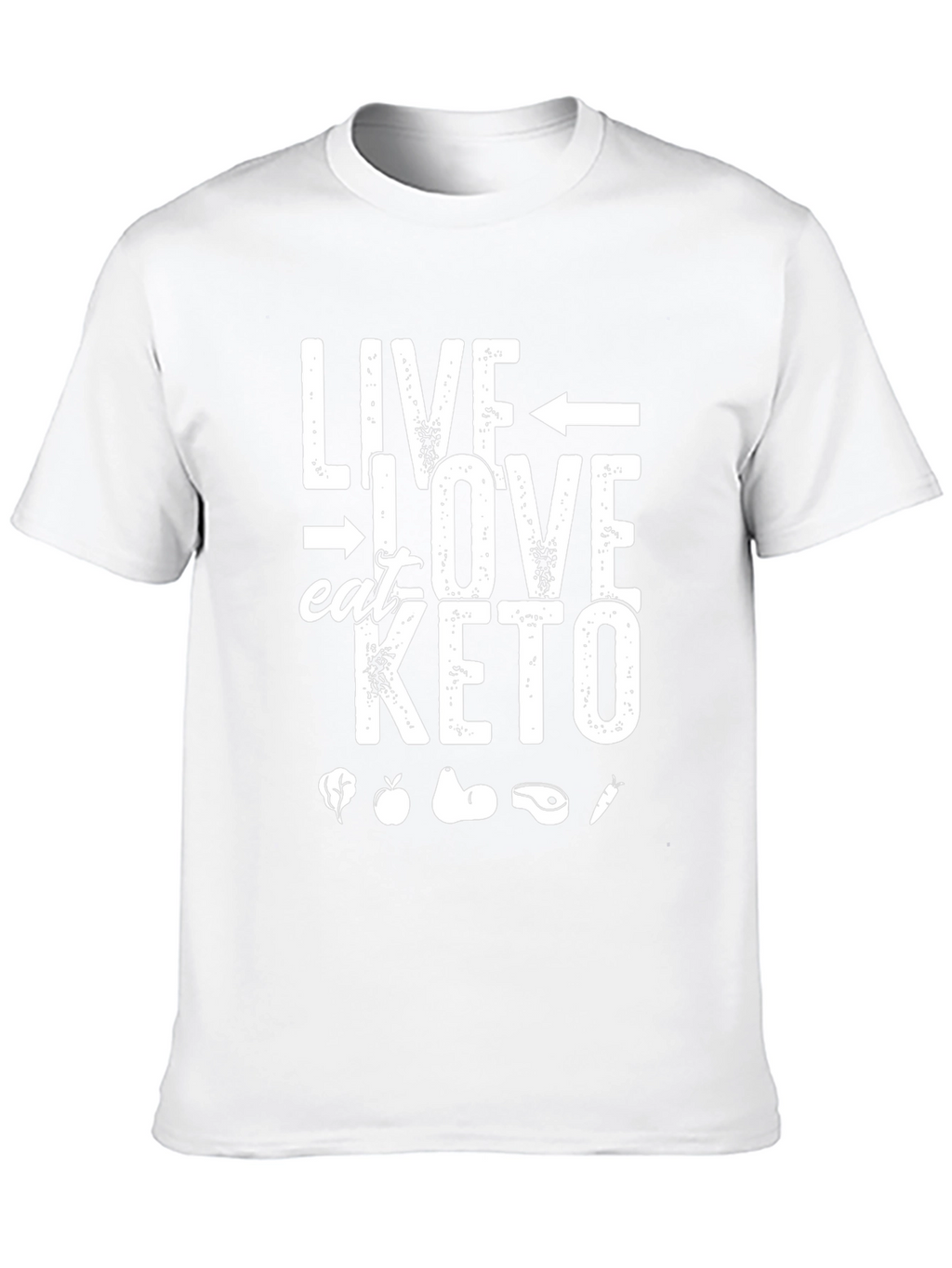 Live Love Eat Keto Black Graphic T-Shirt