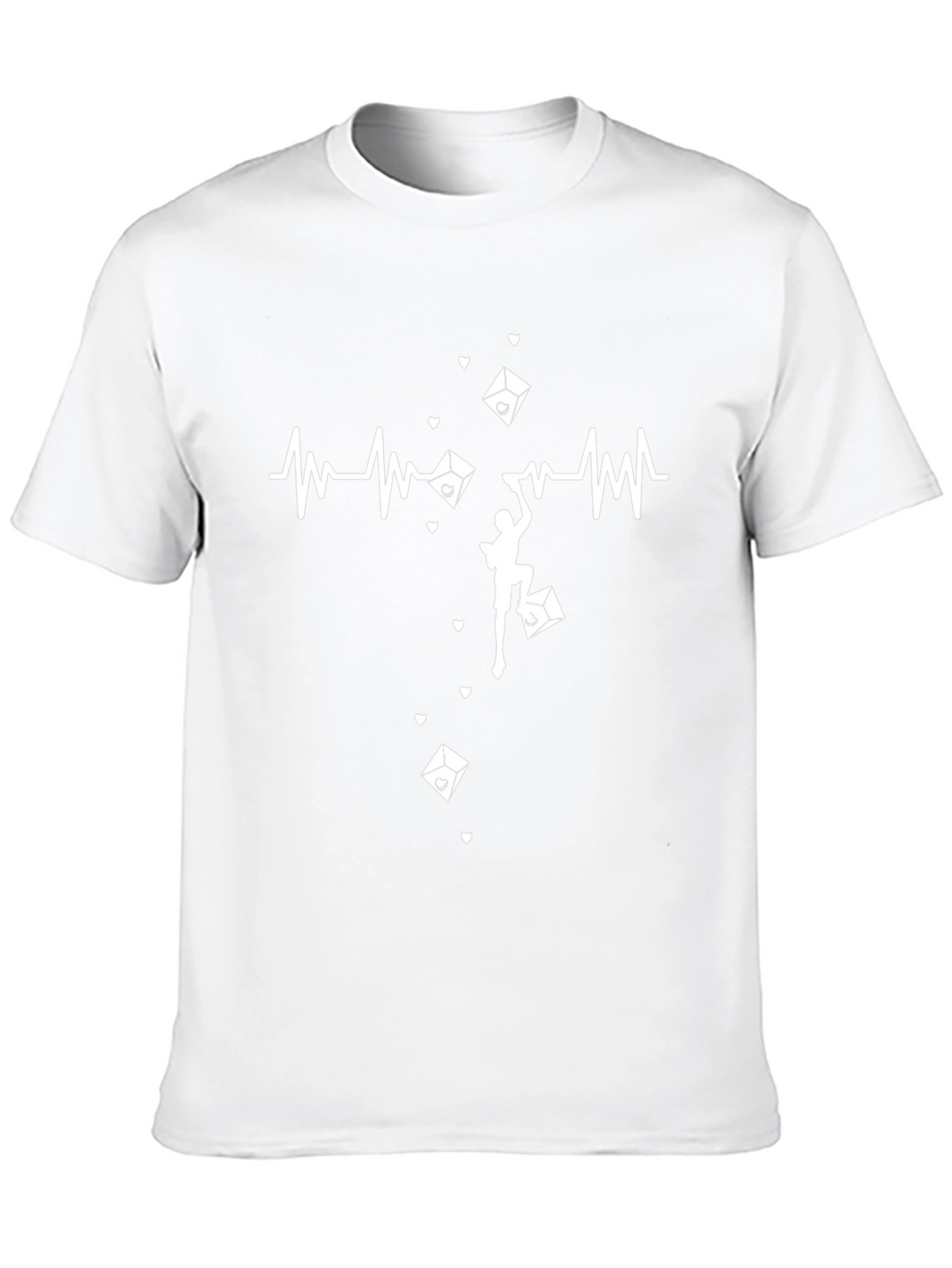 Rock Climbing Heartbeat T-Shirt - Passionate Climber Design