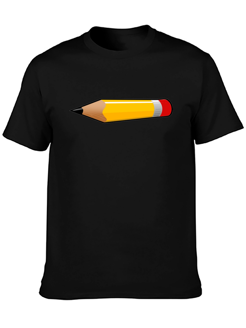 Pencil Graphic Black T-Shirt | Trendy Casual Tee
