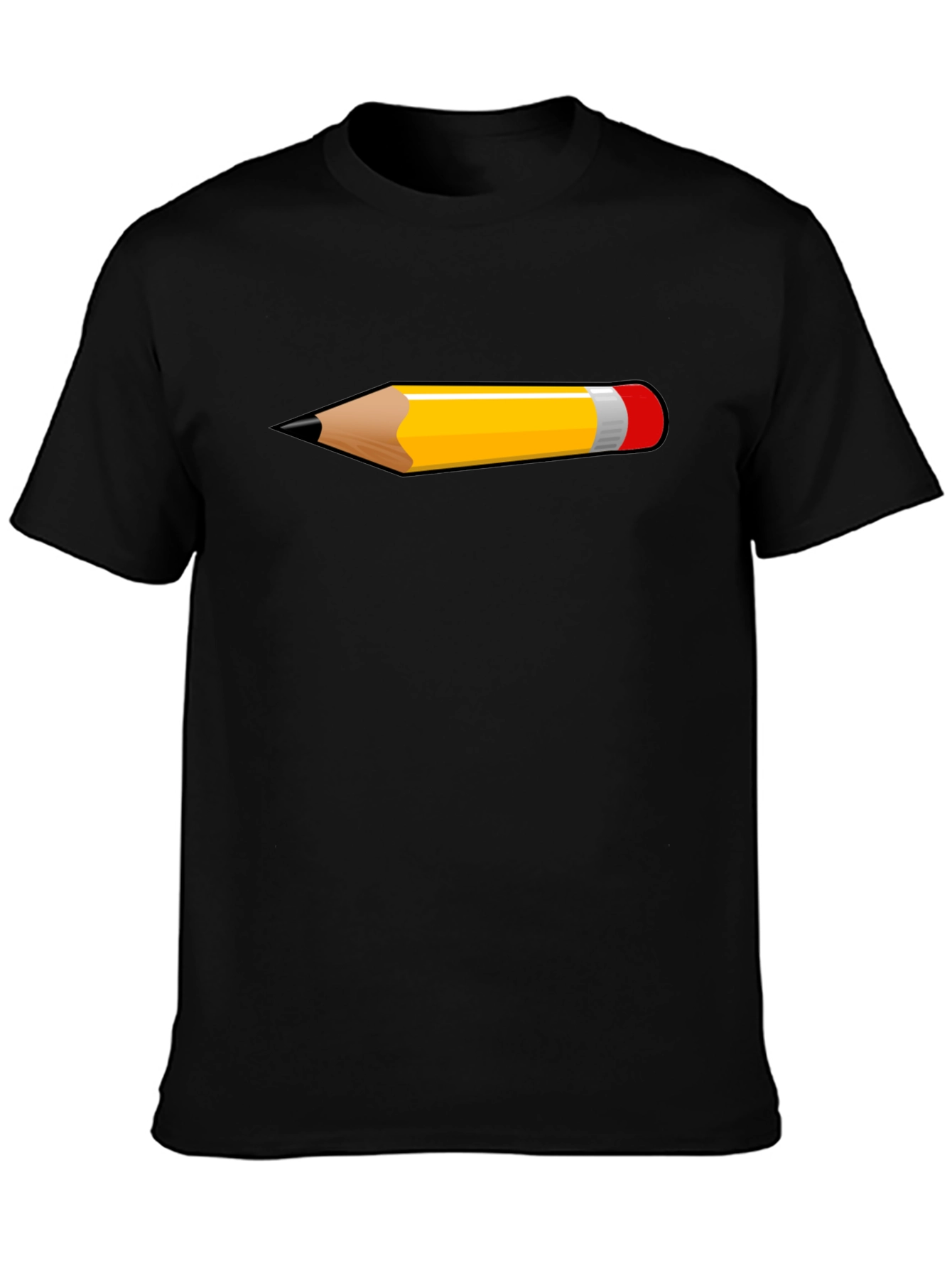 Pencil Graphic Black T-Shirt | Trendy Casual Tee