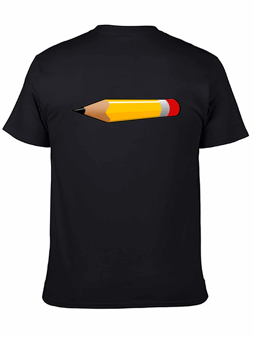 Pencil Graphic Black T-Shirt | Trendy Casual Tee