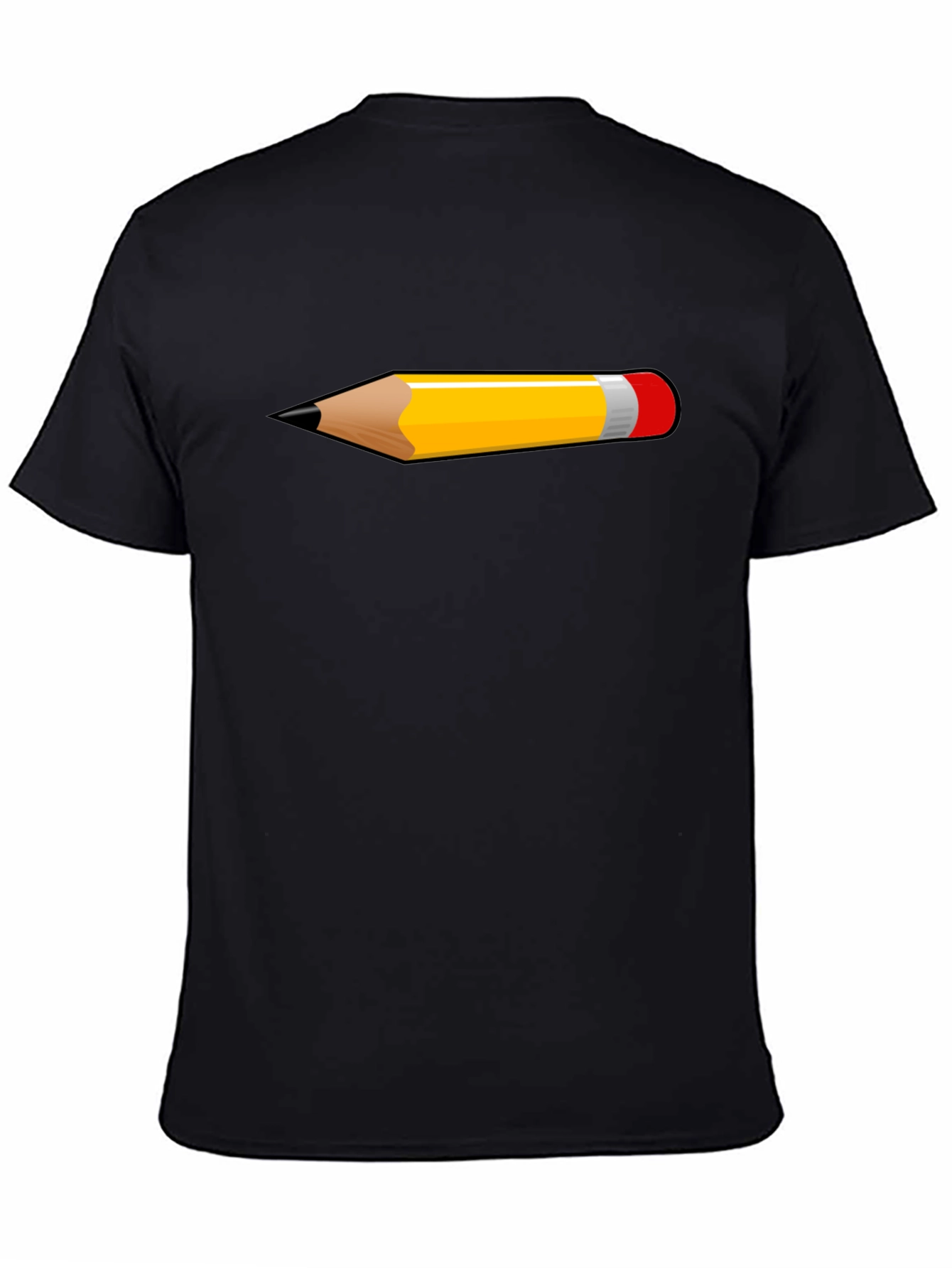 Pencil Graphic Black T-Shirt | Trendy Casual Tee