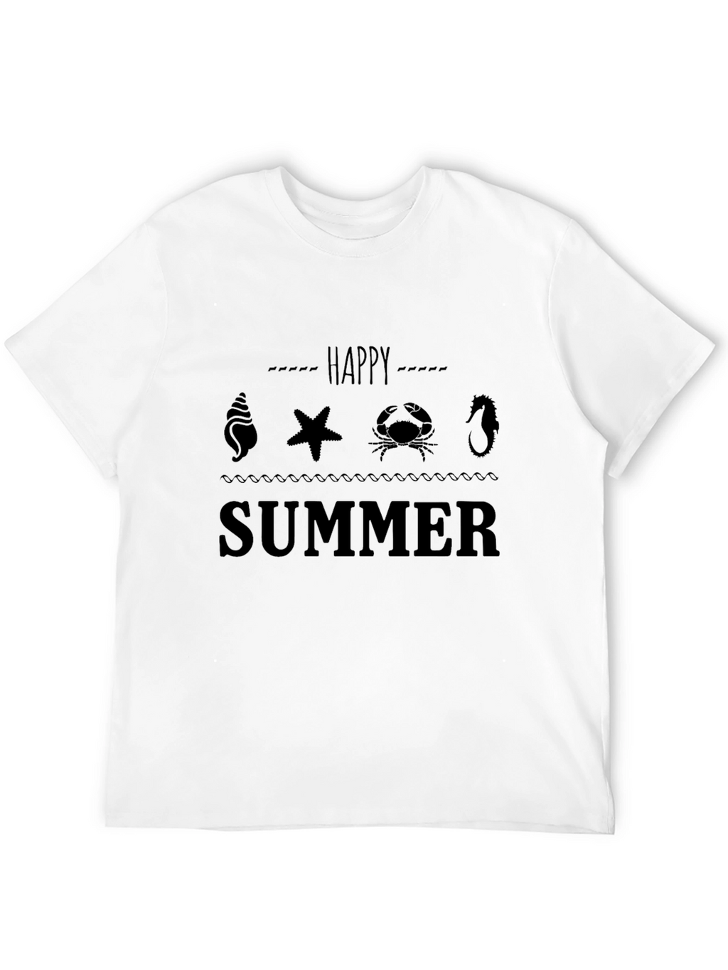 Happy Summer Black Graphic Tee