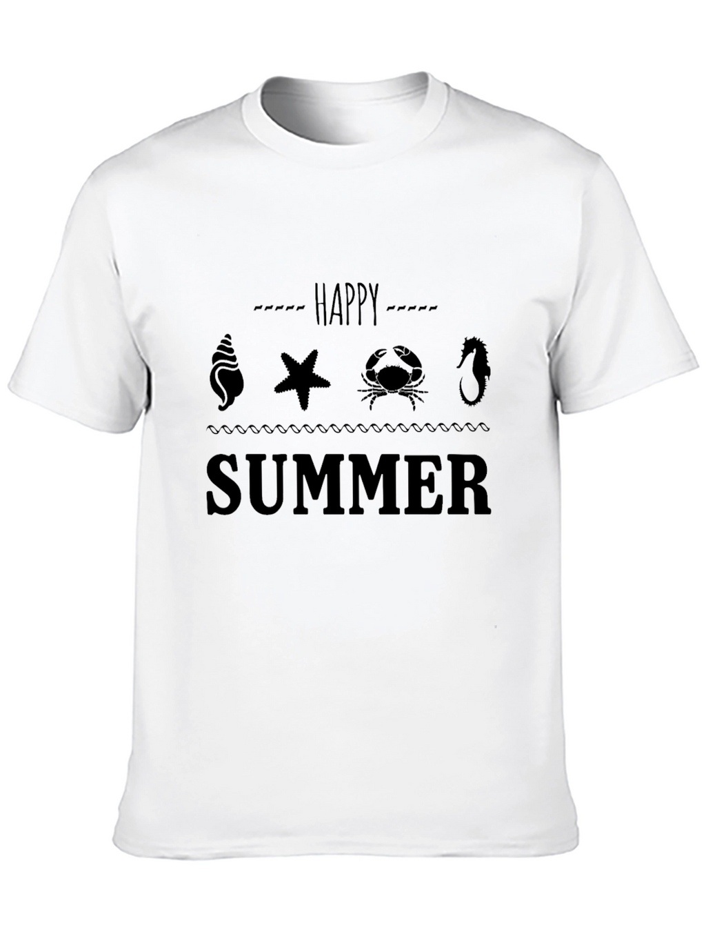 Happy Summer Black Graphic Tee