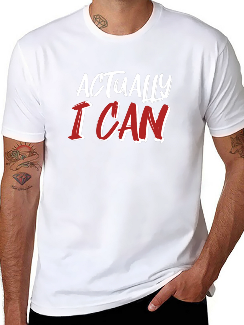 Actually I Can Graphic Tee - Black