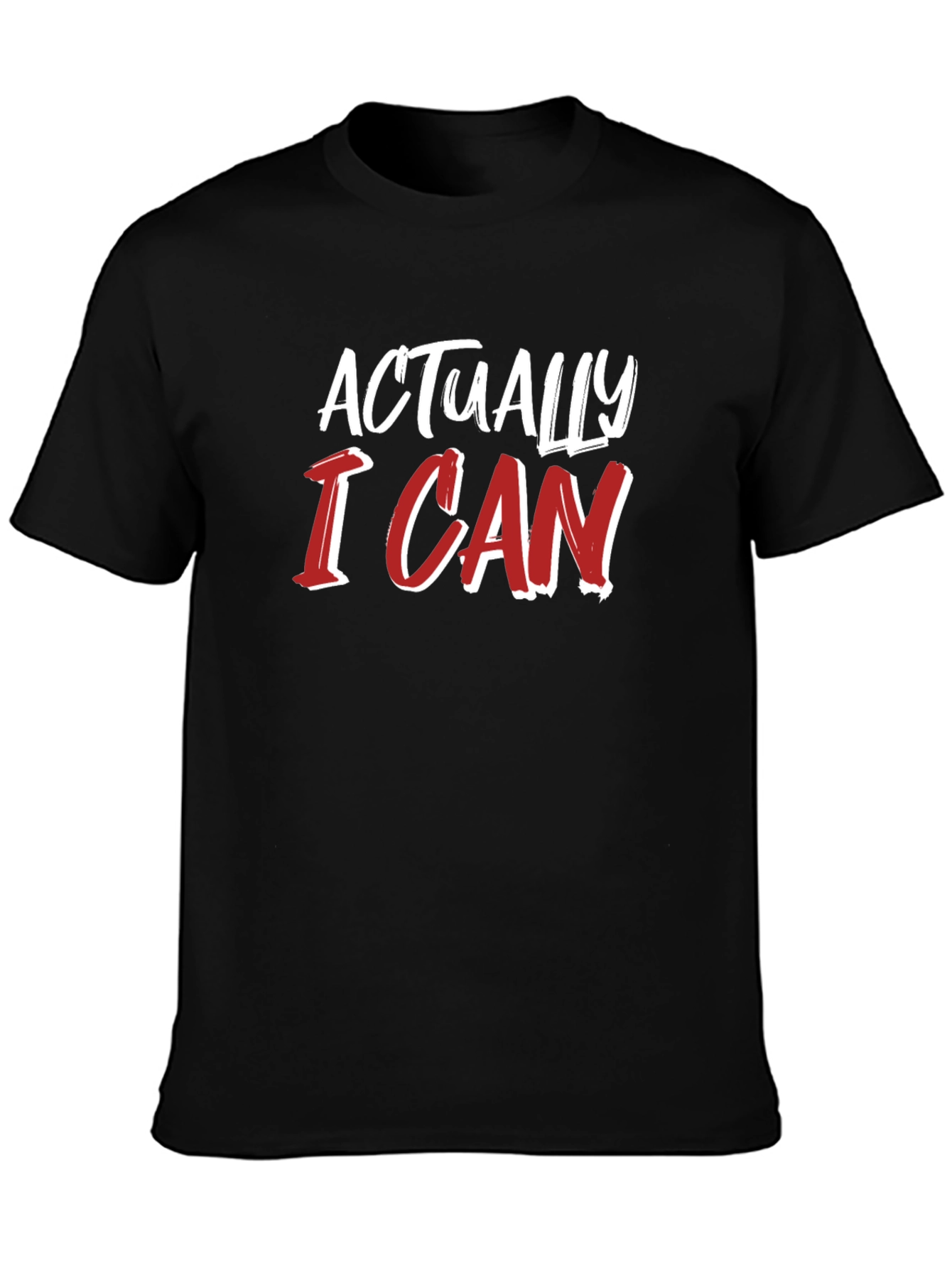 Actually I Can Graphic Tee - Black