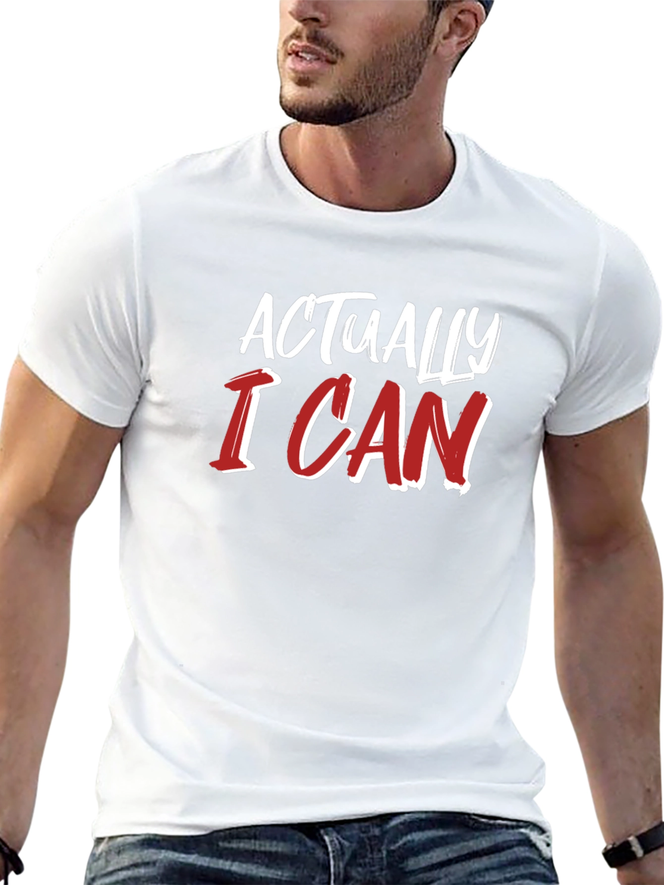 Actually I Can Graphic Tee - Black