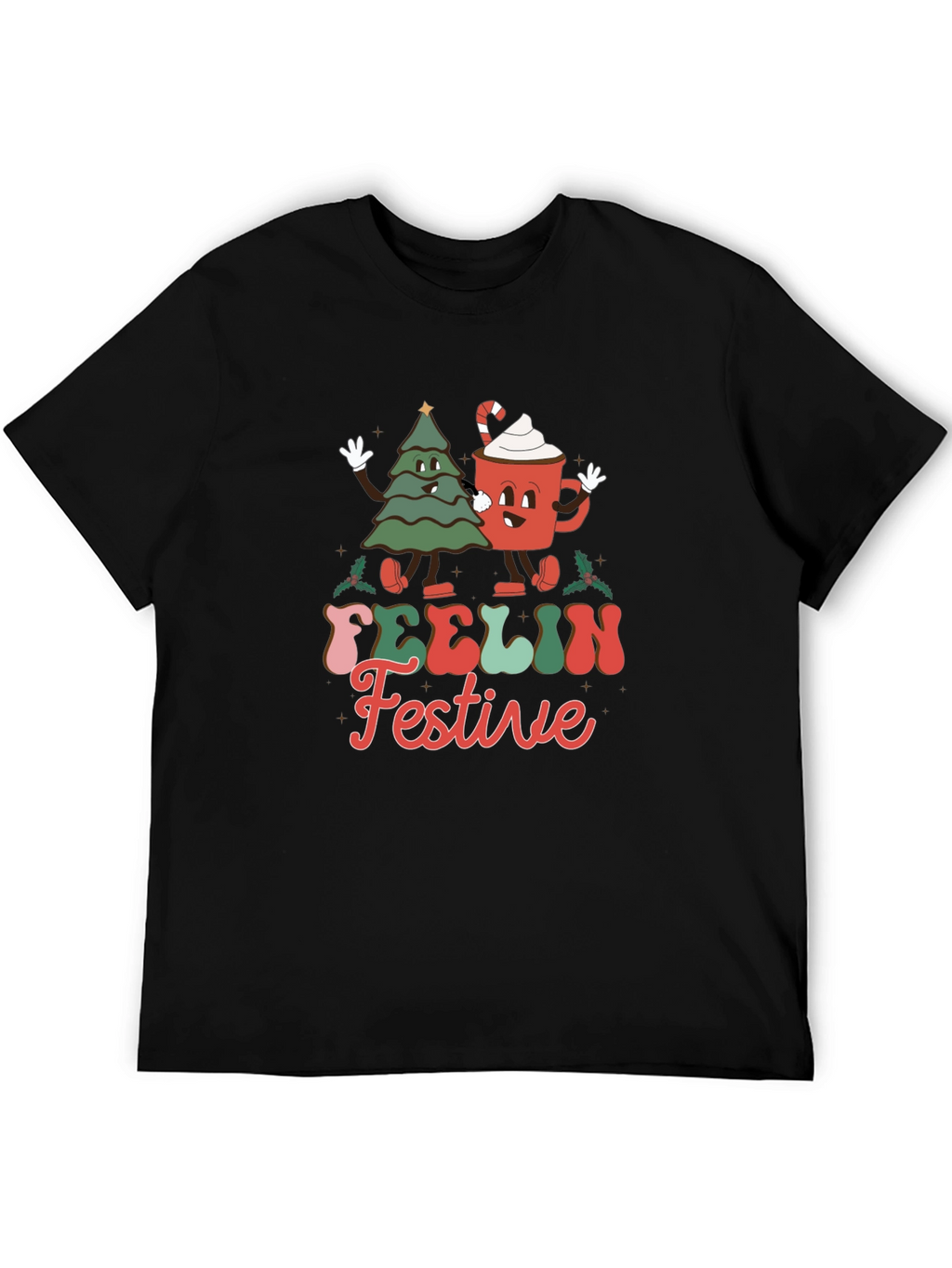 Festive Character Graphic T-Shirt