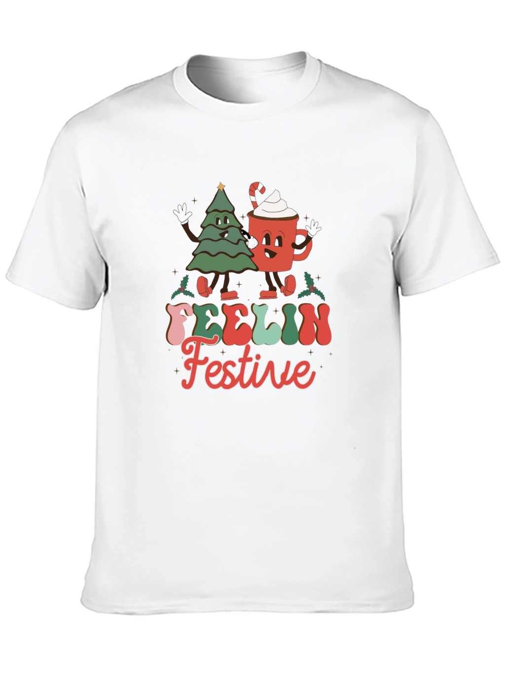 Festive Character Graphic T-Shirt