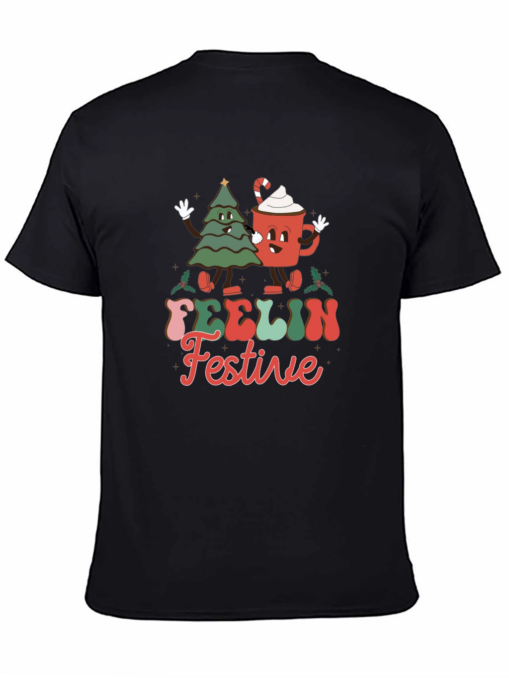 Festive Character Graphic T-Shirt