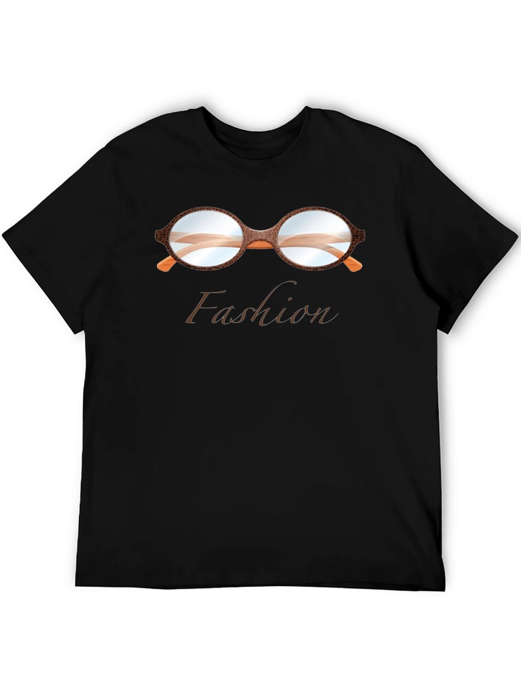 Fashion T-Shirt with Glasses Graphic