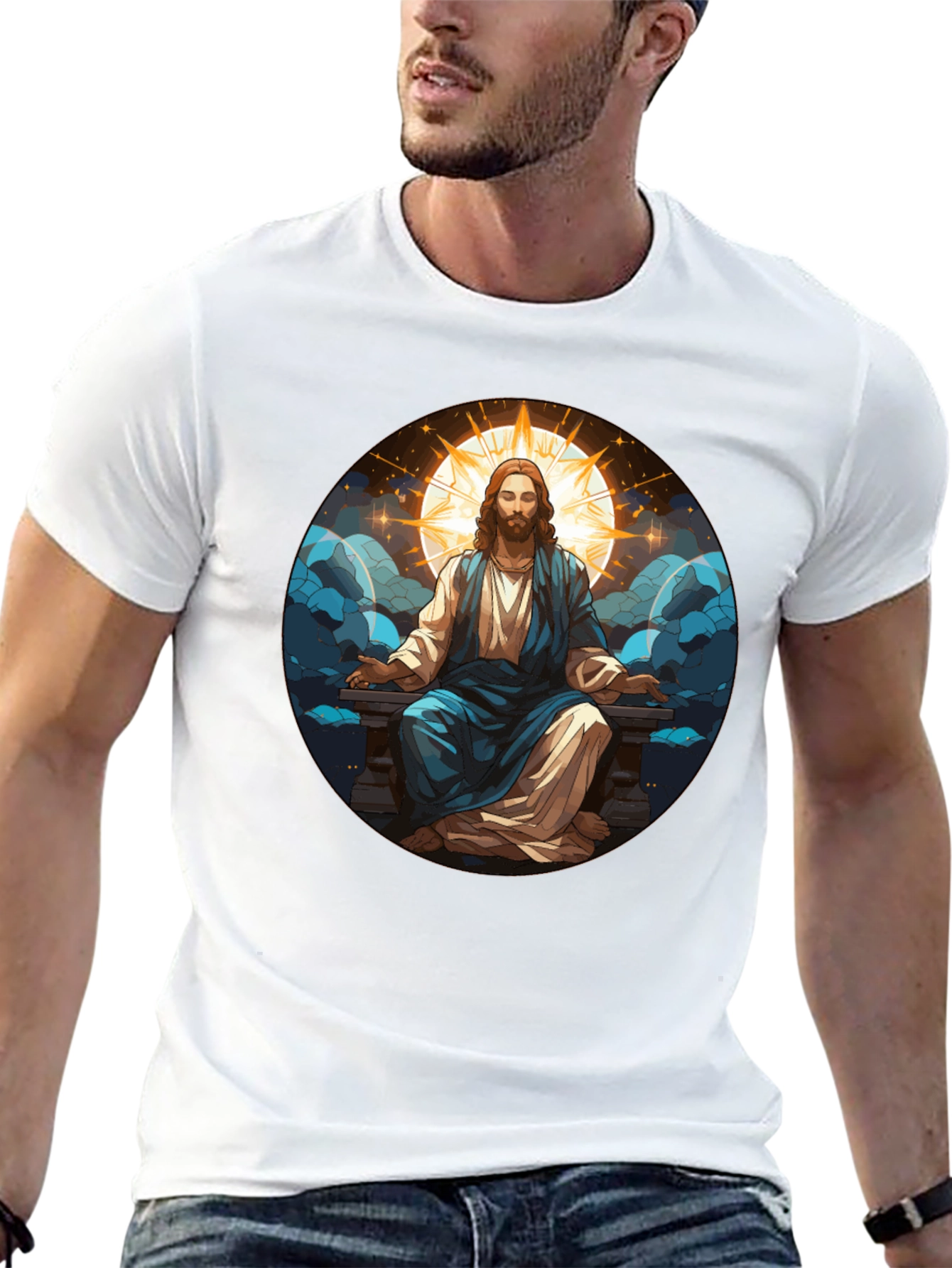 Zen Jesus Graphic Tee - Spiritual Comfort