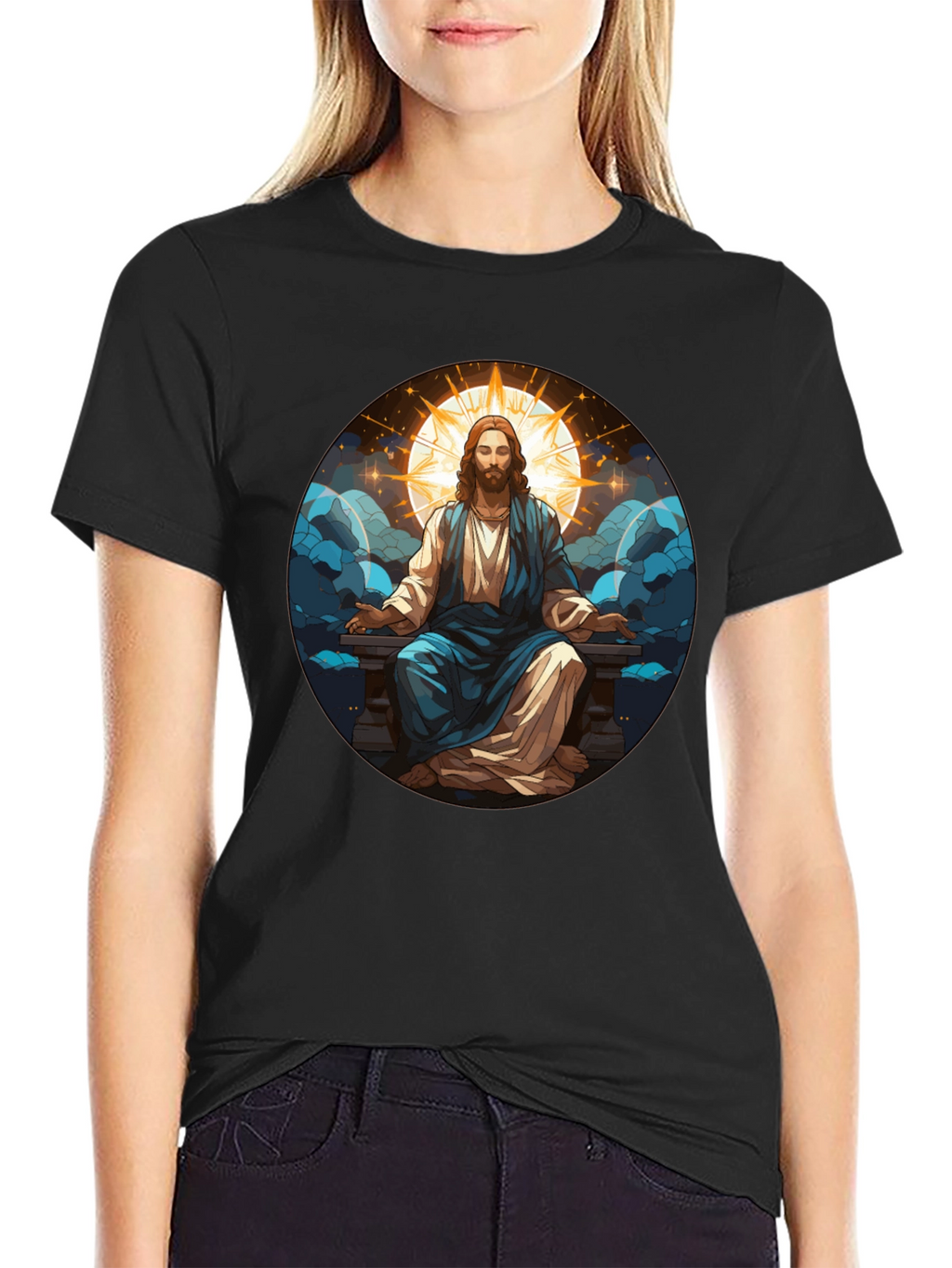 Zen Jesus Graphic Tee - Spiritual Comfort