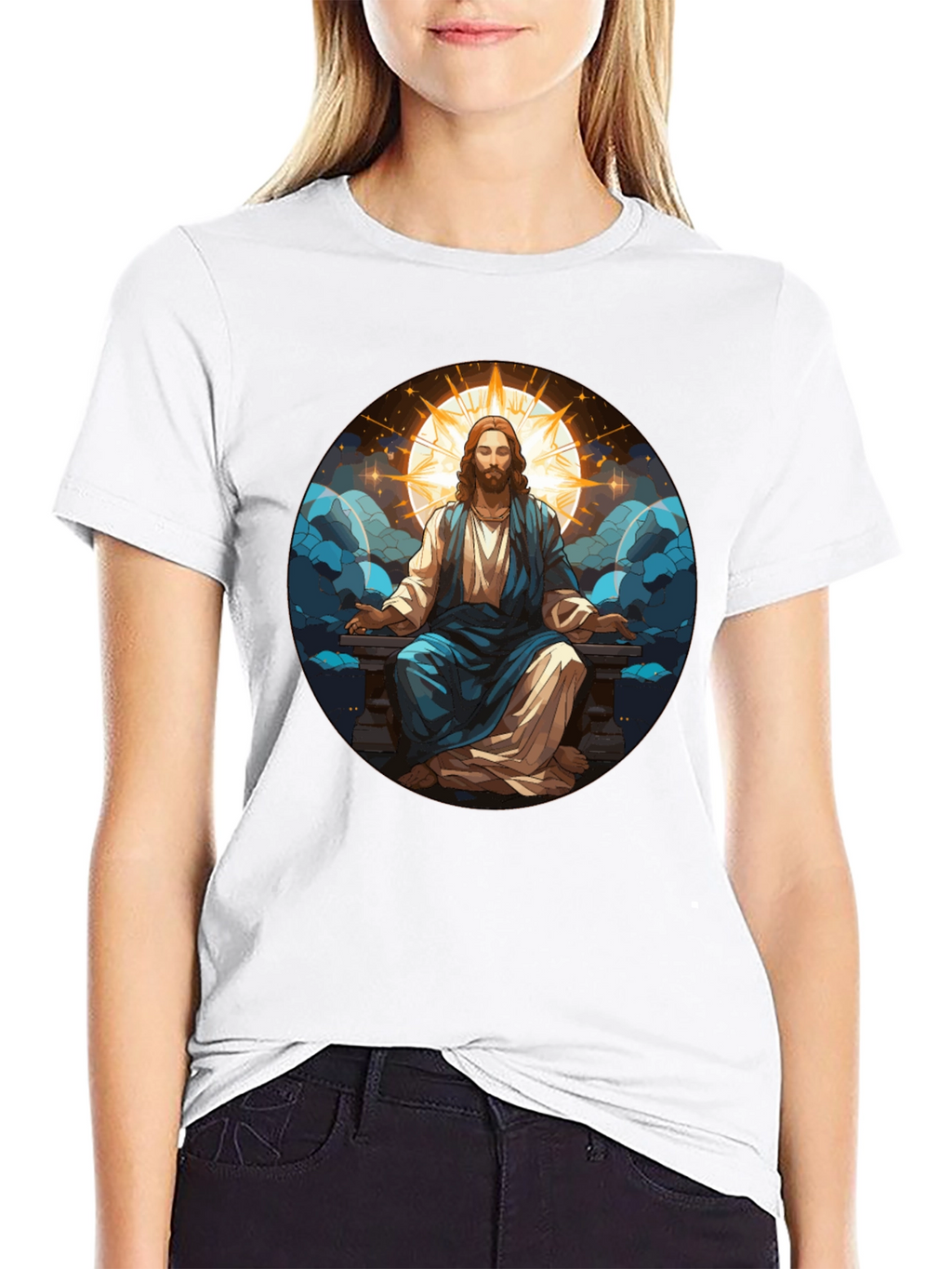 Zen Jesus Graphic Tee - Spiritual Comfort