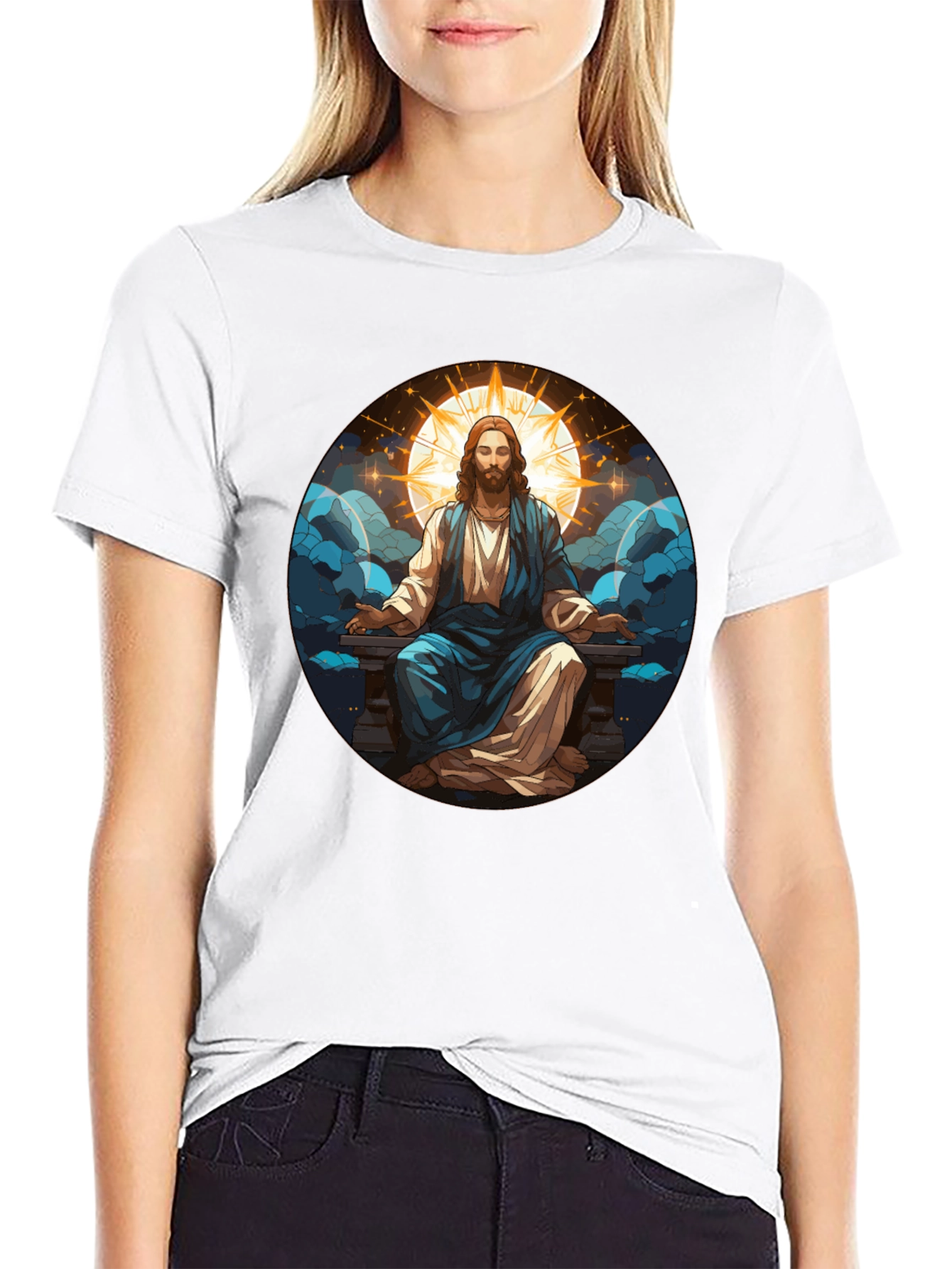 Zen Jesus Graphic Tee - Spiritual Comfort