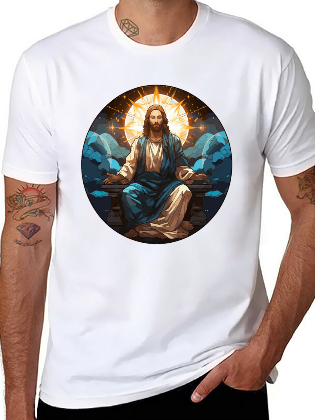 Zen Jesus Graphic Tee - Spiritual Comfort