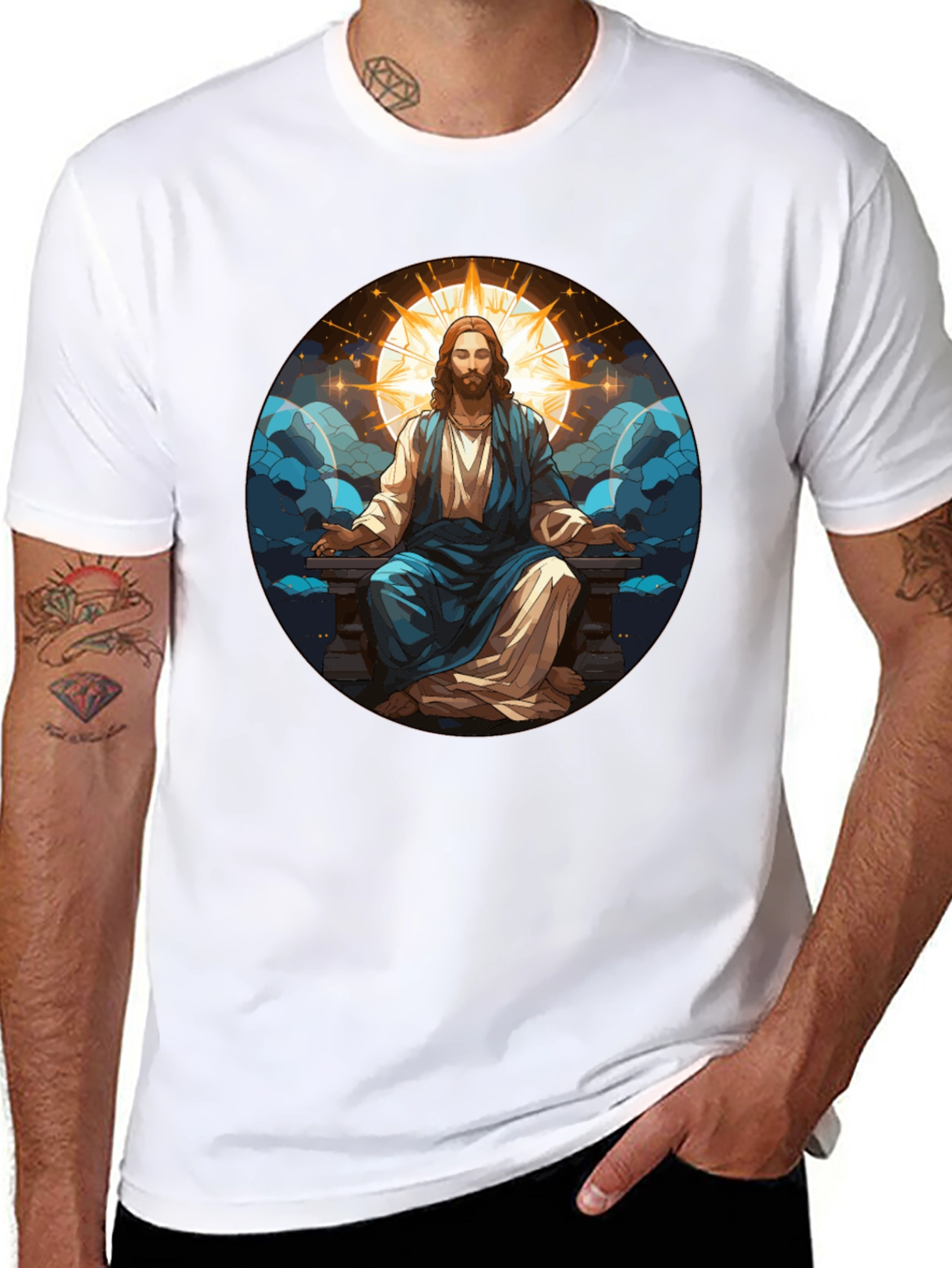 Zen Jesus Graphic Tee - Spiritual Comfort