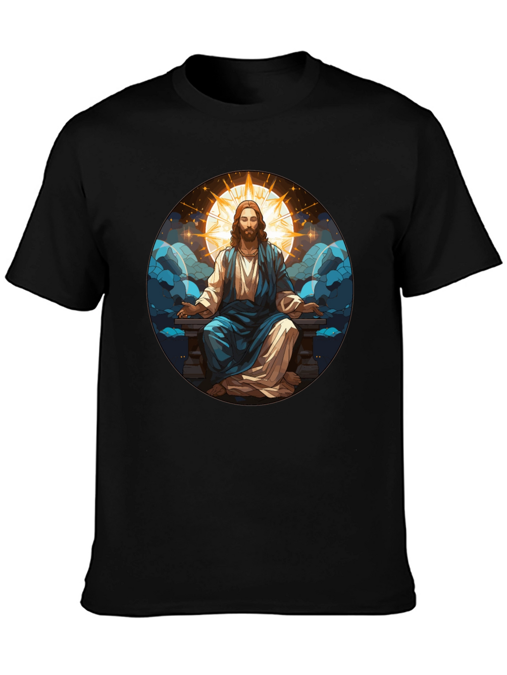 Zen Jesus Graphic Tee - Spiritual Comfort