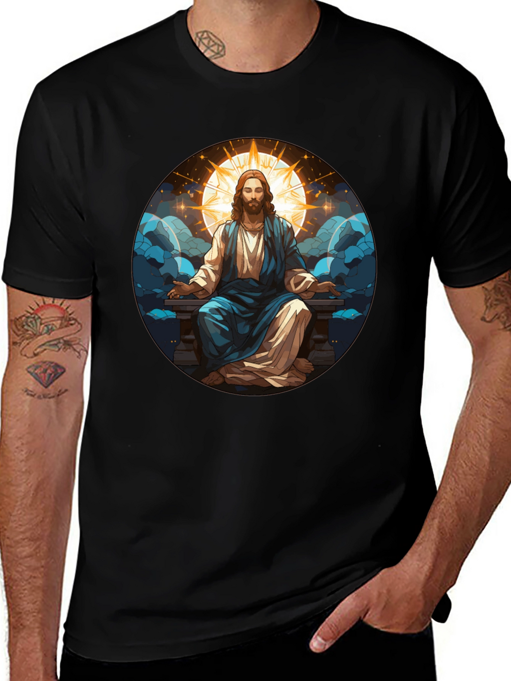 Zen Jesus Graphic Tee - Spiritual Comfort