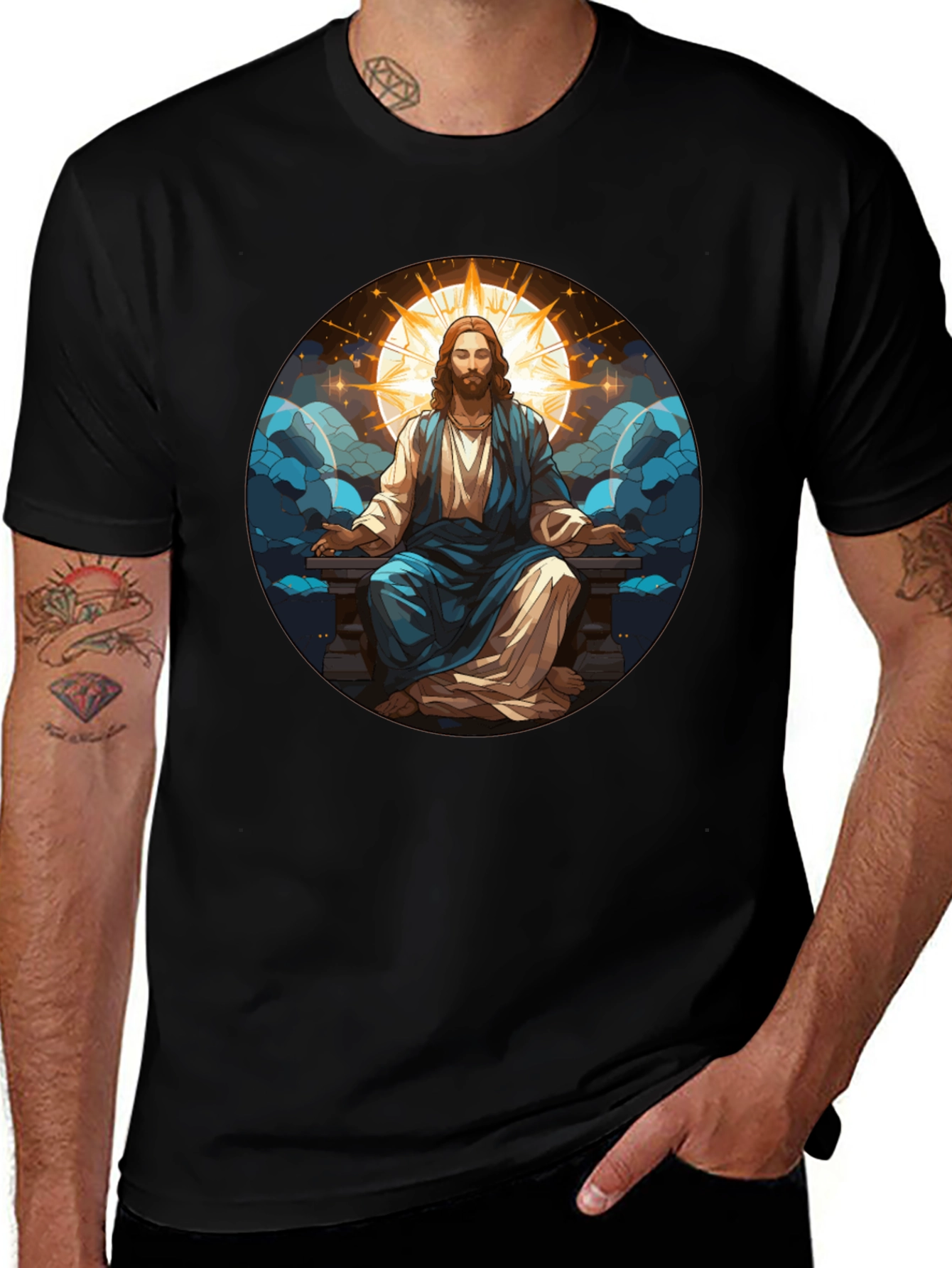 Zen Jesus Graphic Tee - Spiritual Comfort