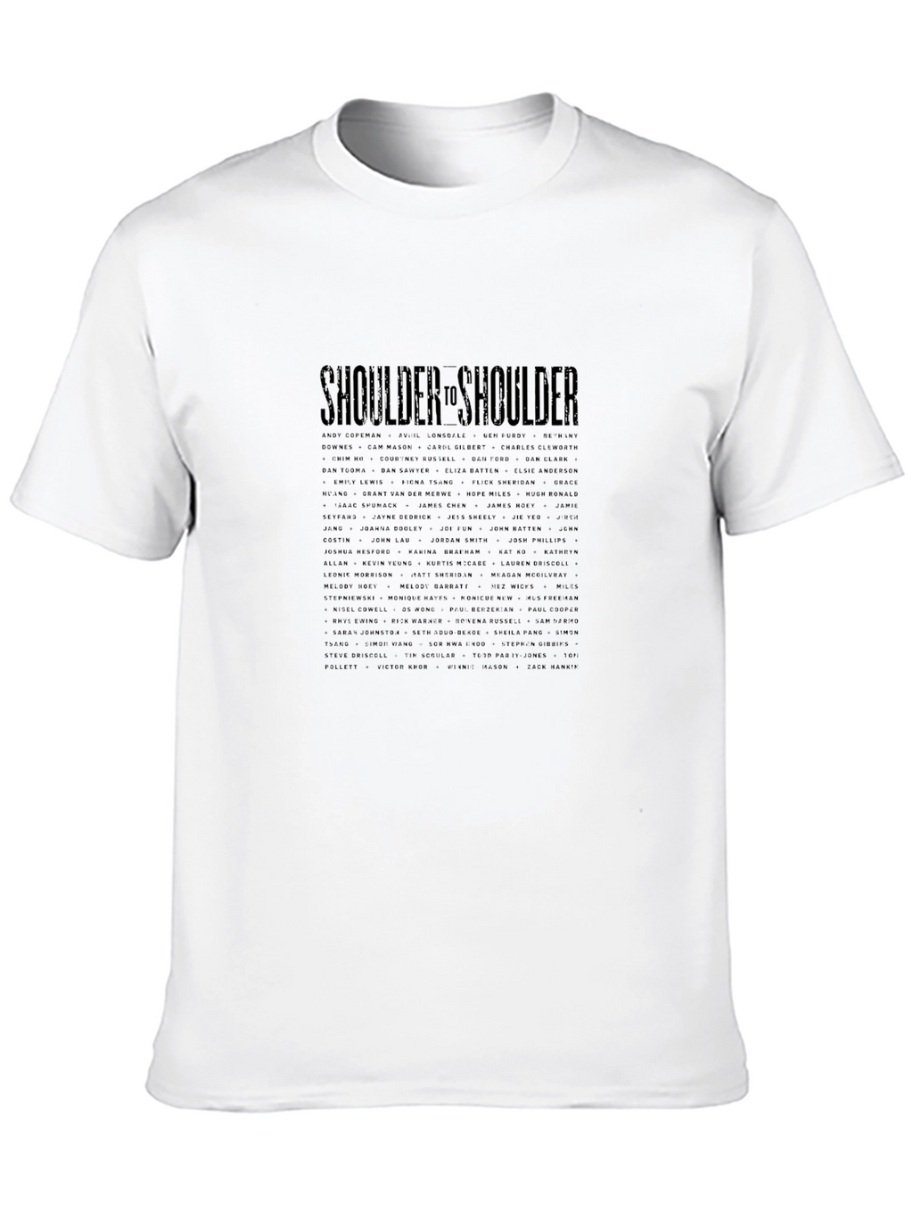 Shoulder to Shoulder Graphic Print Tee - Black